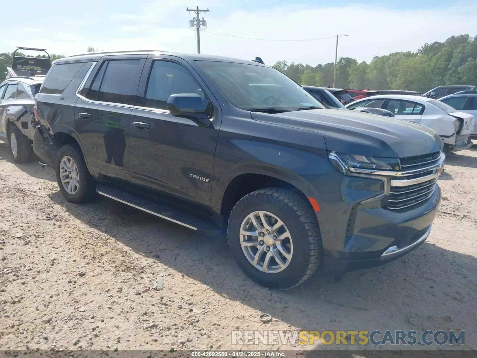 1 Photograph of a damaged car 1GNSKNKD4MR250981 CHEVROLET TAHOE 2021