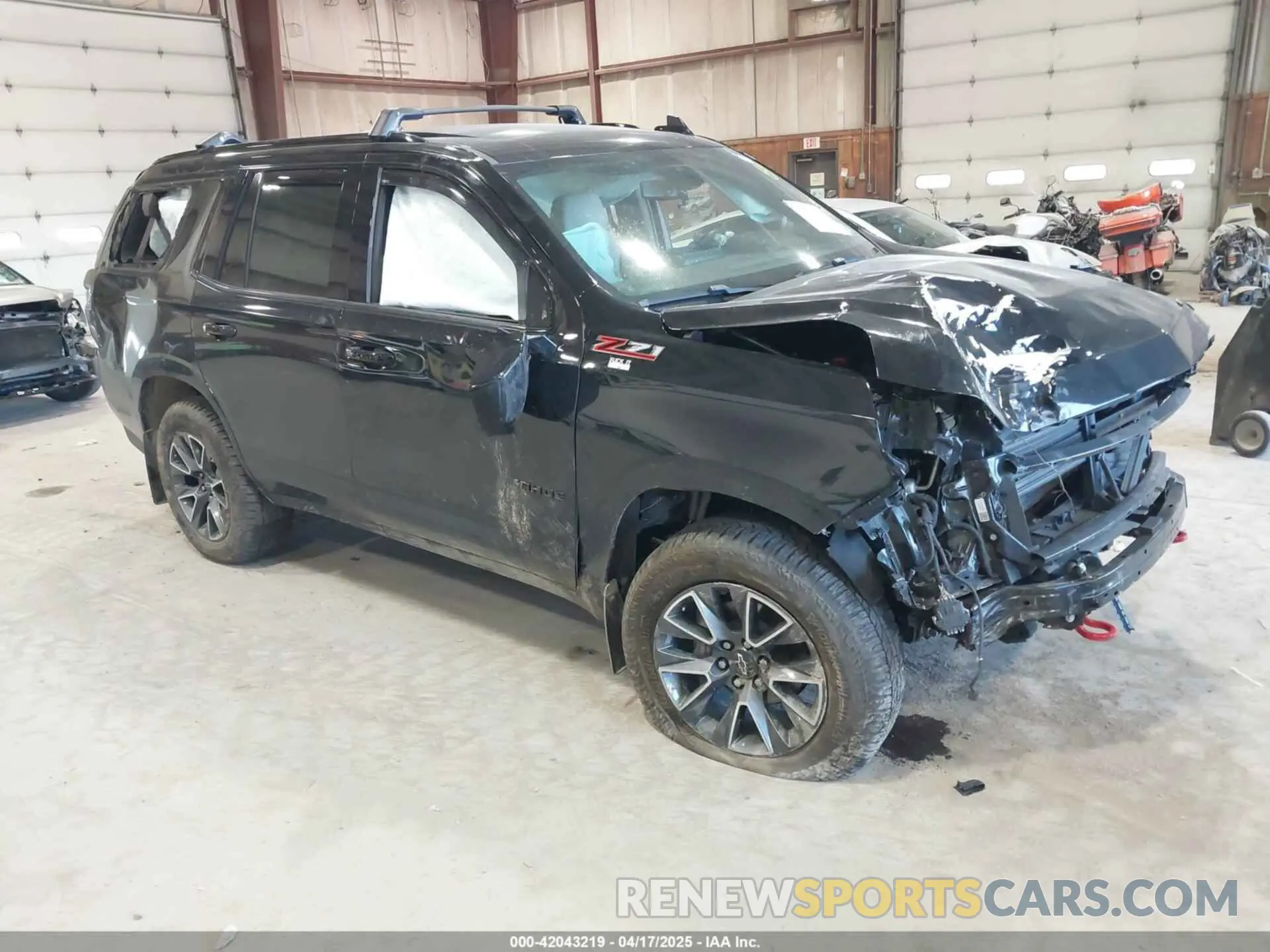 1 Photograph of a damaged car 1GNSKPKD0MR109854 CHEVROLET TAHOE 2021