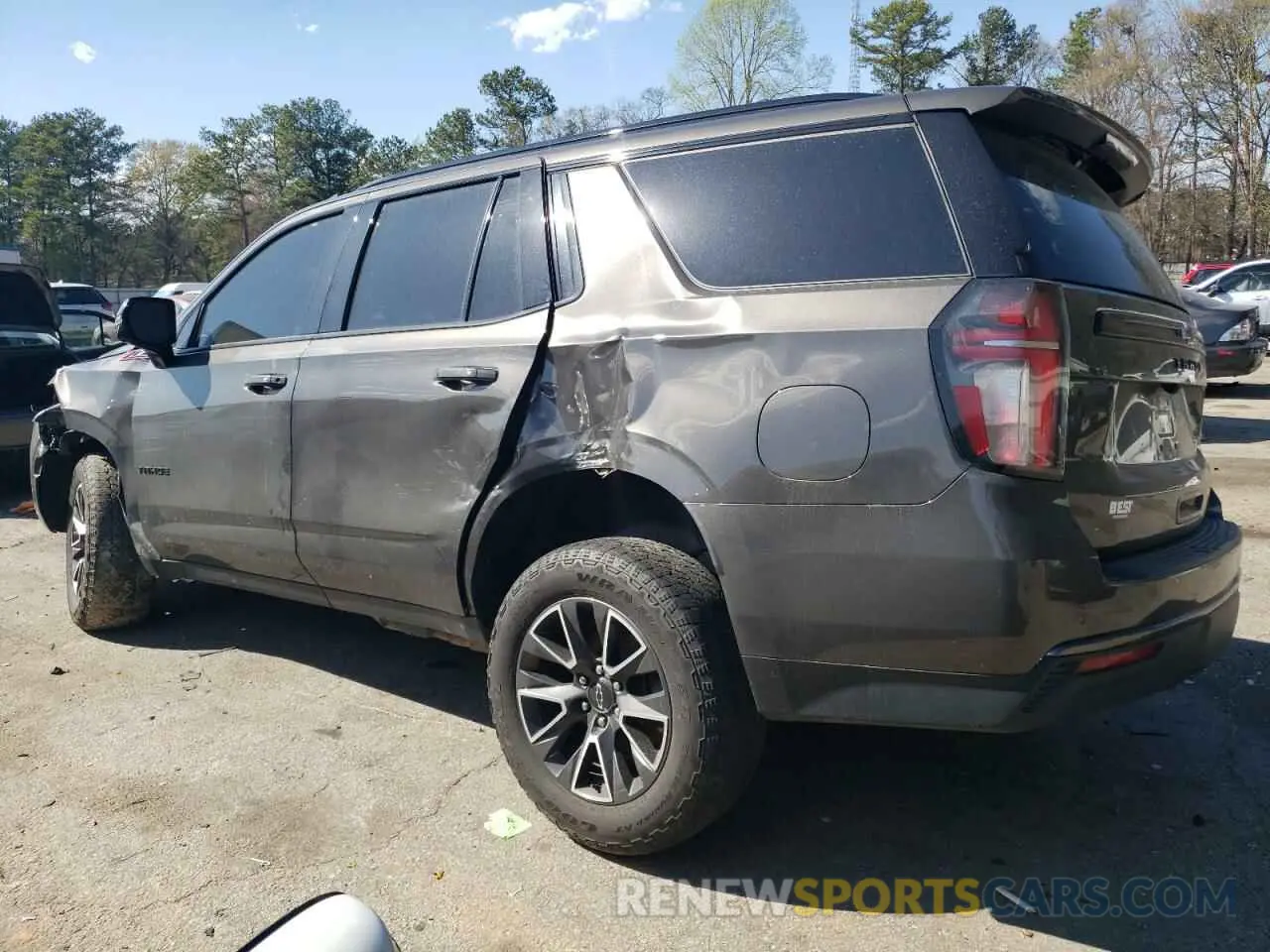 2 Photograph of a damaged car 1GNSKPKD0MR285724 CHEVROLET TAHOE 2021