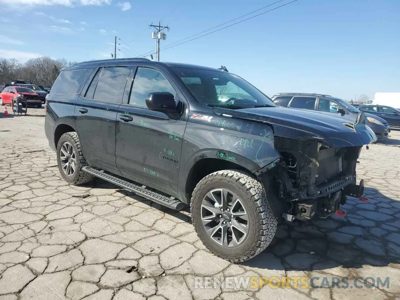 4 Photograph of a damaged car 1GNSKPKD2MR393598 CHEVROLET TAHOE 2021
