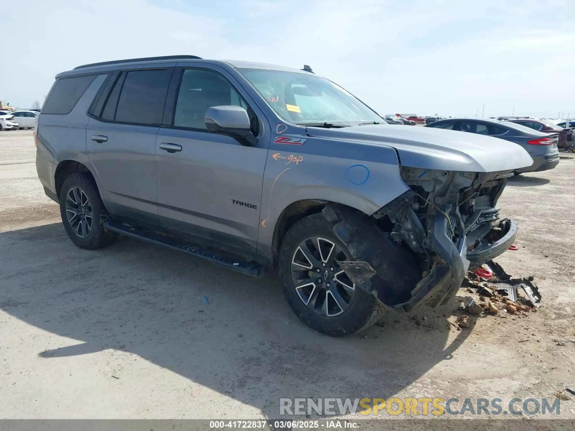 1 Photograph of a damaged car 1GNSKPKD9MR324875 CHEVROLET TAHOE 2021