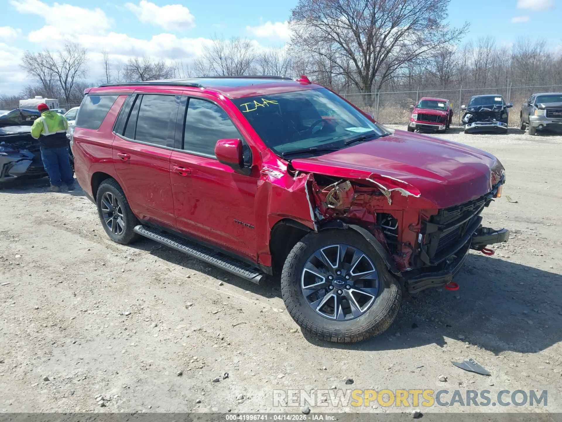 1 Photograph of a damaged car 1GNSKPKD9MR390830 CHEVROLET TAHOE 2021