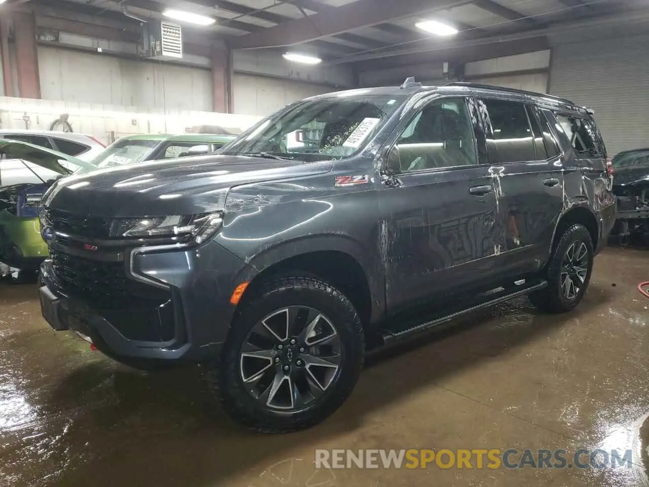 1 Photograph of a damaged car 1GNSKPKD9MR452601 CHEVROLET TAHOE 2021