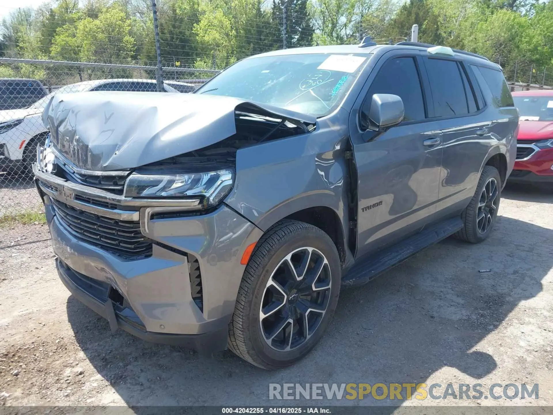 2 Photograph of a damaged car 1GNSKRKD1MR334280 CHEVROLET TAHOE 2021