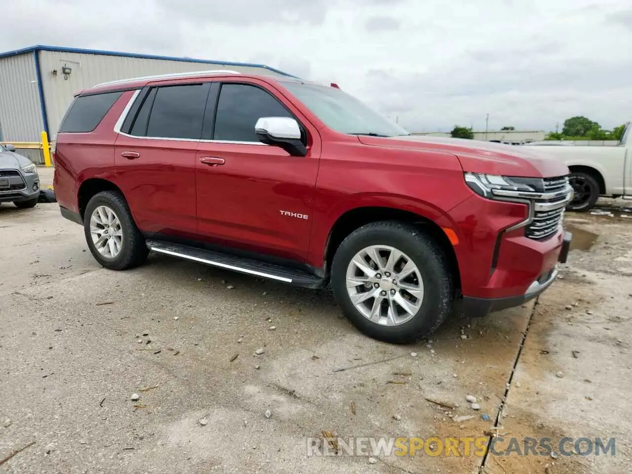 4 Photograph of a damaged car 1GNSKSKD7MR131224 CHEVROLET TAHOE 2021