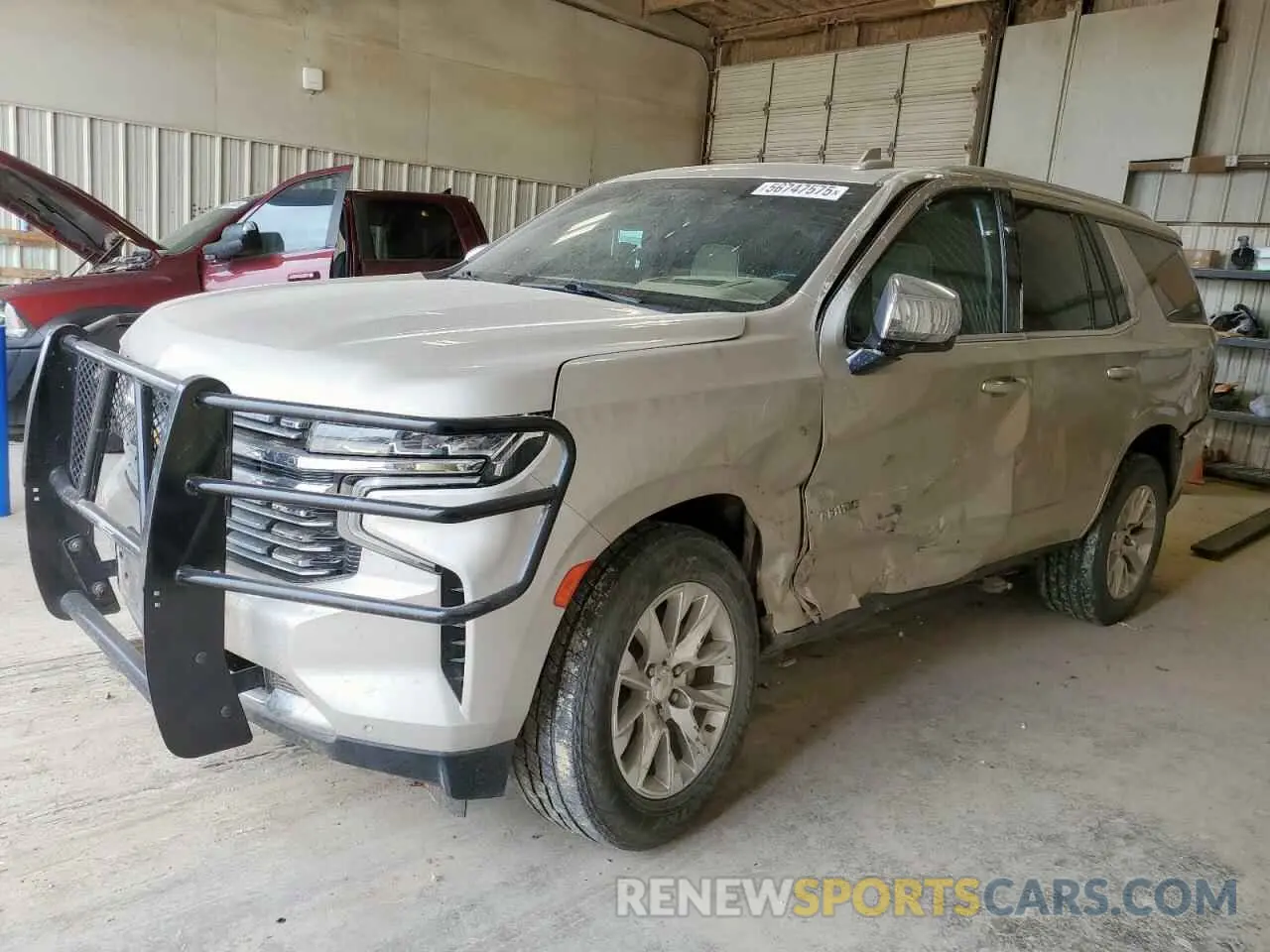 1 Photograph of a damaged car 1GNSKSKD9MR213309 CHEVROLET TAHOE 2021
