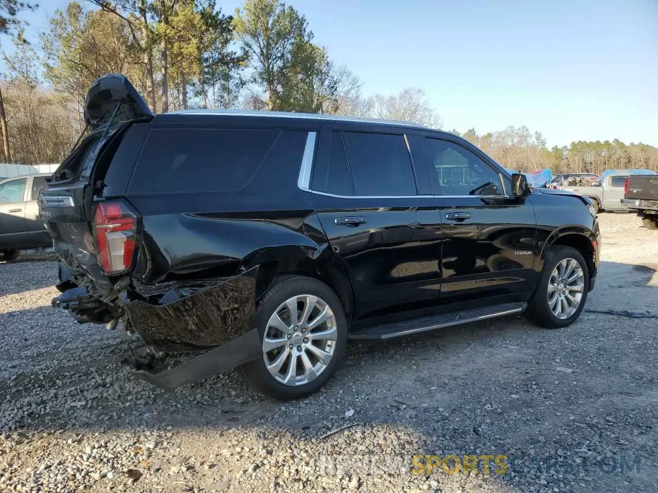 3 Photograph of a damaged car 1GNSKSKD9MR321669 CHEVROLET TAHOE 2021