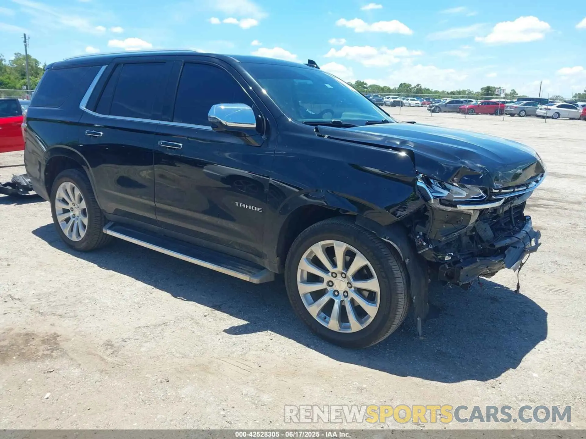 1 Photograph of a damaged car 1GNSKSKDXMR195984 CHEVROLET TAHOE 2021