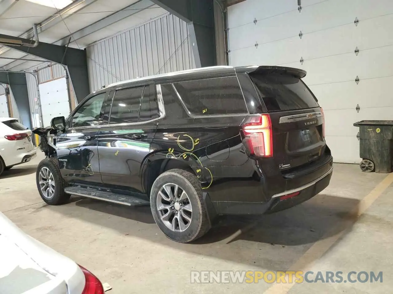 2 Photograph of a damaged car 1GNSKMKD8NR330151 CHEVROLET TAHOE 2022
