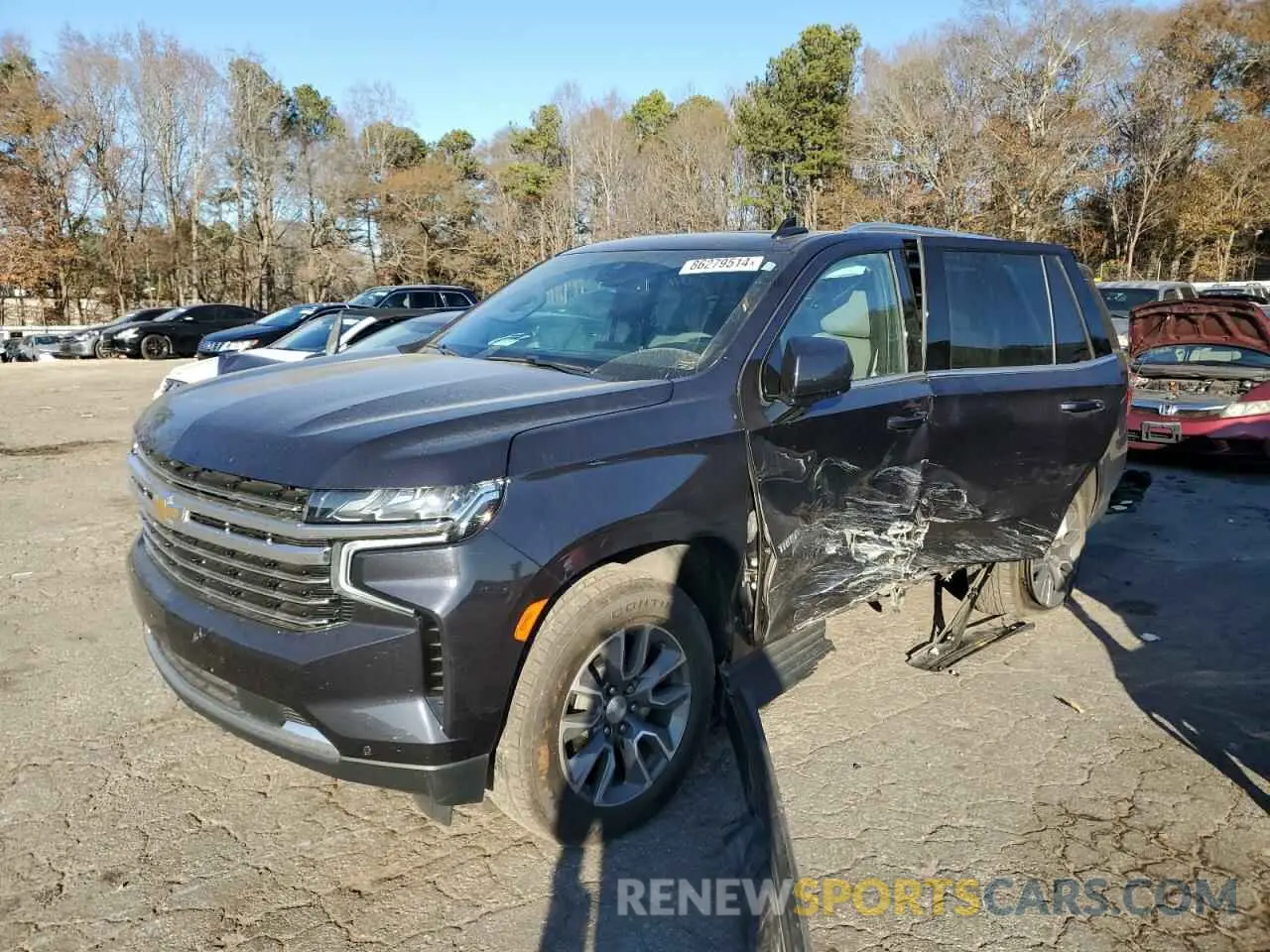 1 Photograph of a damaged car 1GNSKNKD2NR309561 CHEVROLET TAHOE 2022