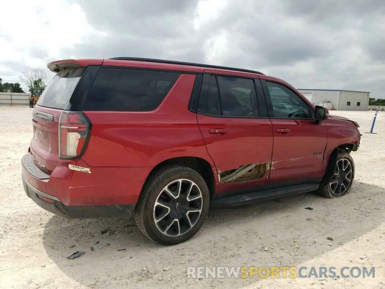 3 Photograph of a damaged car 1GNSKRKDXNR200398 CHEVROLET TAHOE 2022