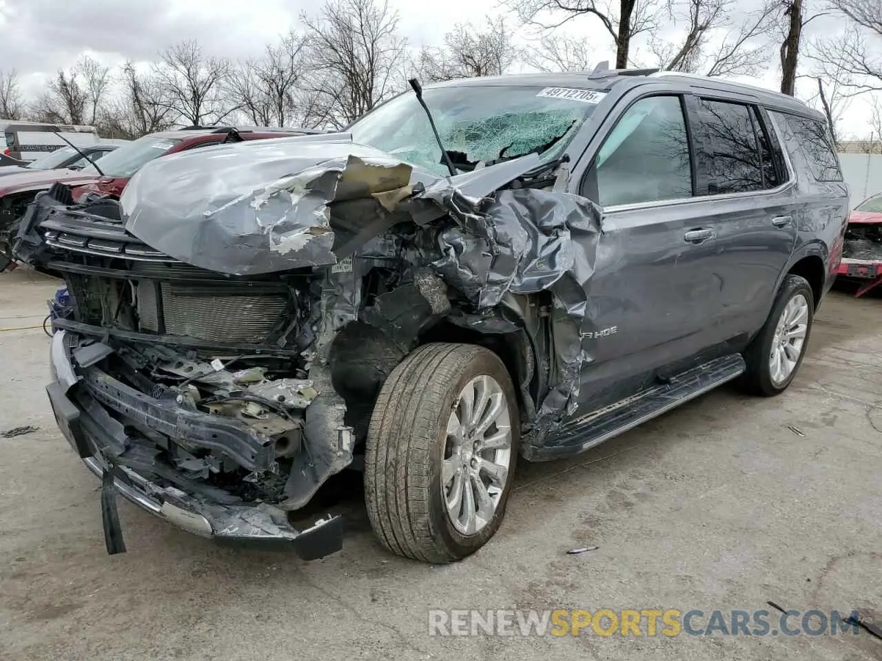 1 Photograph of a damaged car 1GNSKSKD4NR147415 CHEVROLET TAHOE 2022