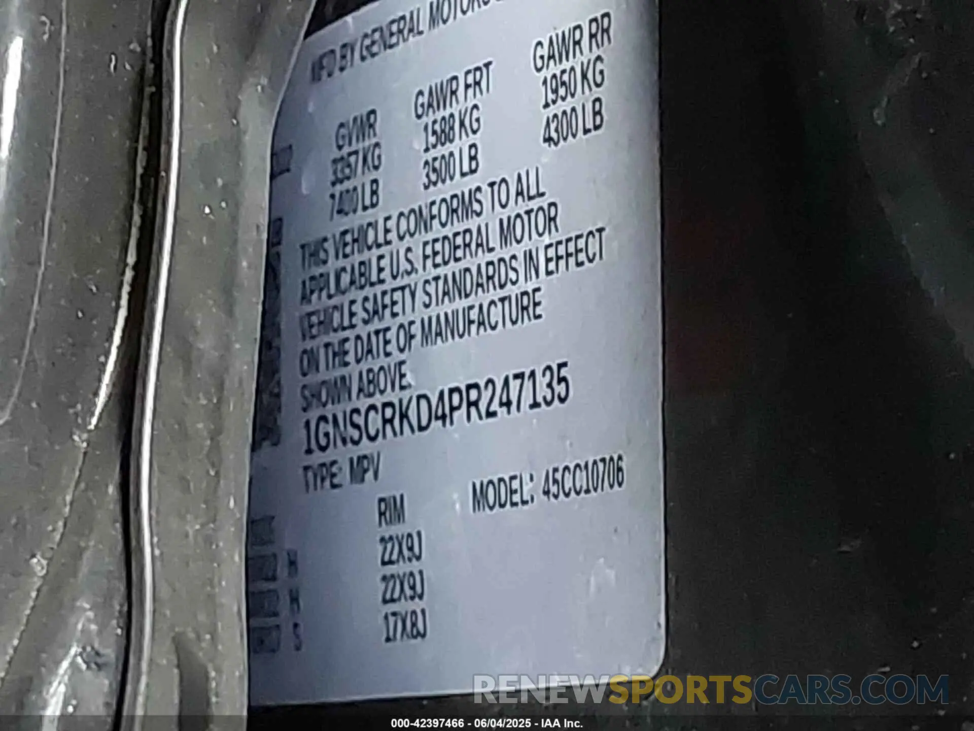 9 Photograph of a damaged car 1GNSCRKD4PR247135 CHEVROLET TAHOE 2023