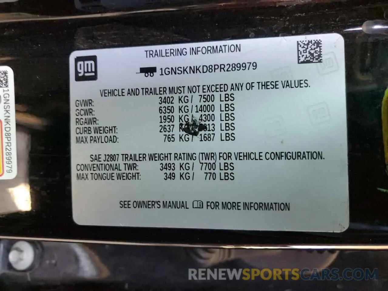 14 Photograph of a damaged car 1GNSKNKD8PR289979 CHEVROLET TAHOE 2023