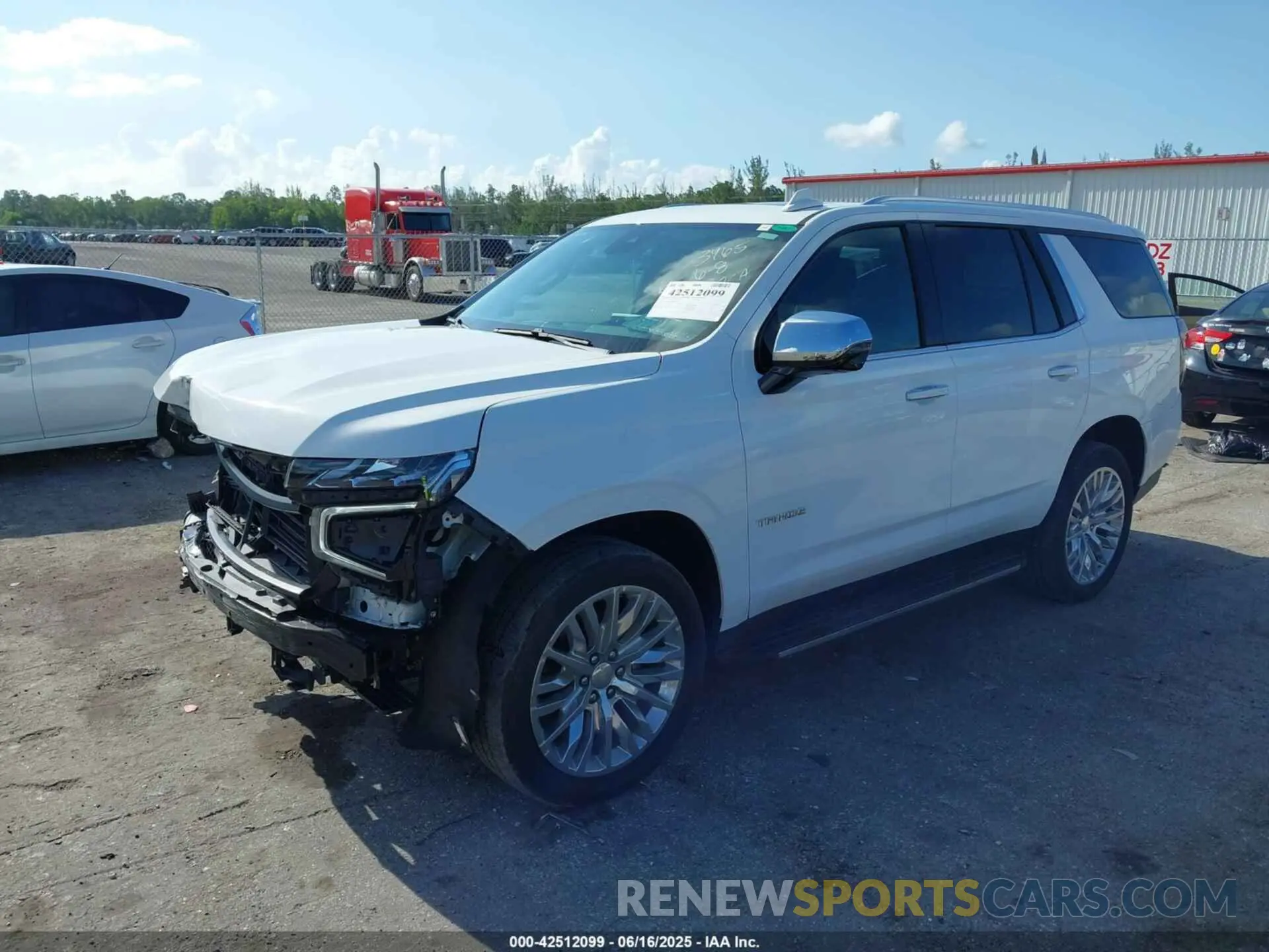 2 Photograph of a damaged car 1GNSKSKD0PR453465 CHEVROLET TAHOE 2023