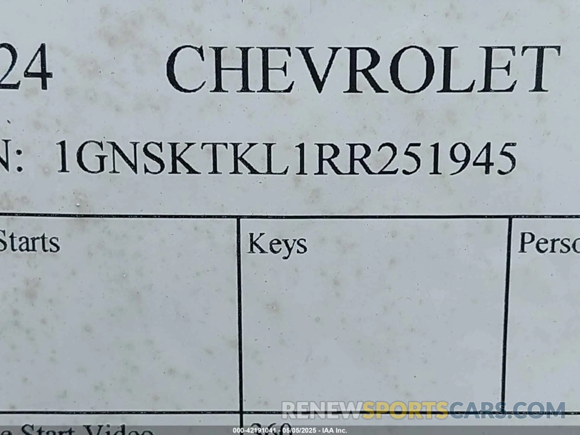 9 Photograph of a damaged car 1GNSKTKL1RR251945 CHEVROLET TAHOE 2024