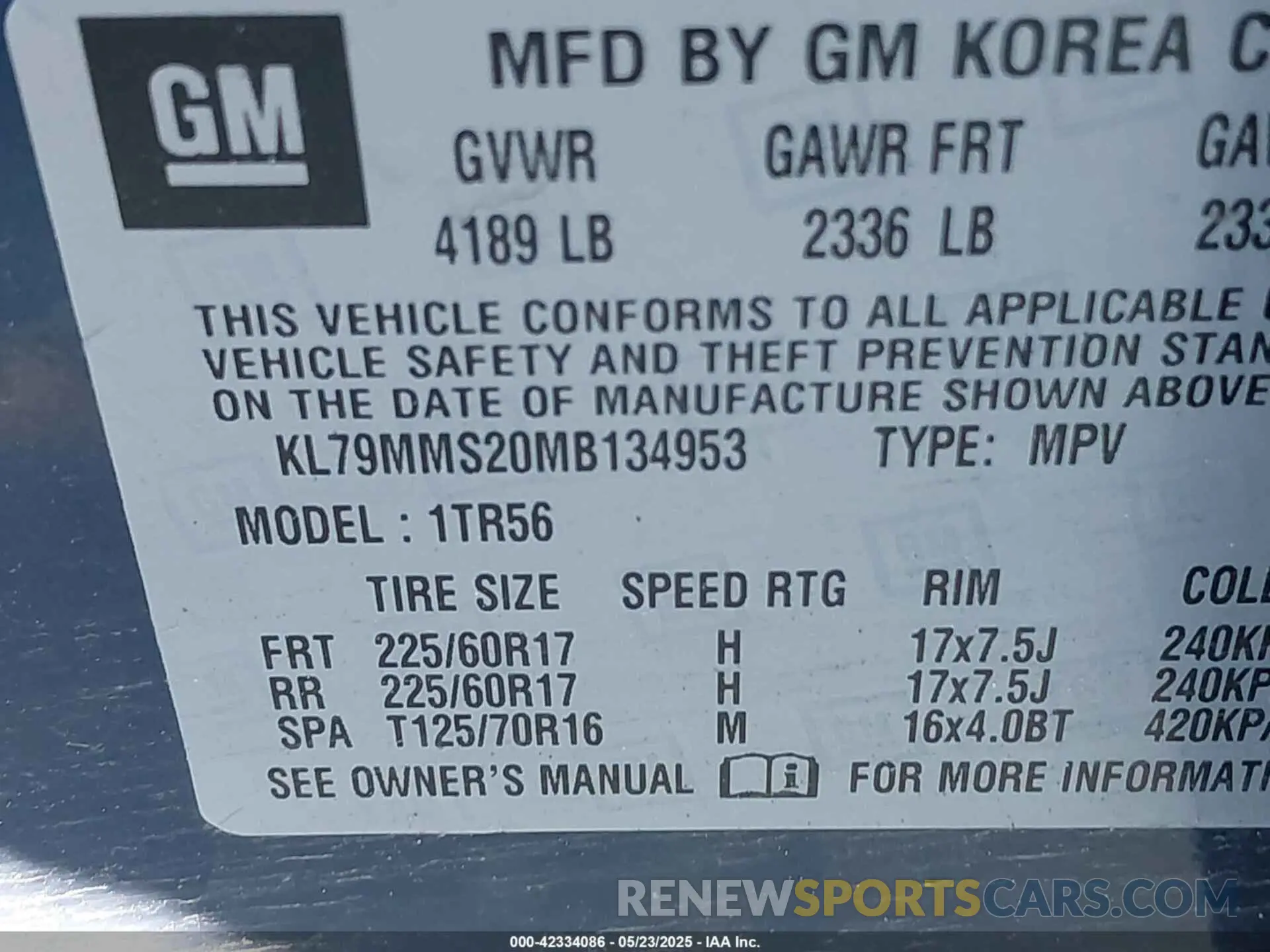 9 Photograph of a damaged car KL79MMS20MB134953 CHEVROLET TRAILBLAZER 2021