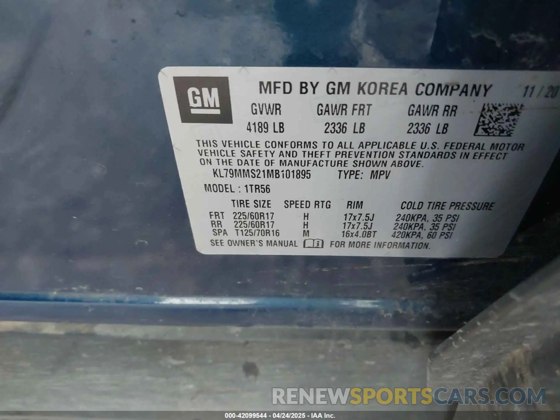 9 Photograph of a damaged car KL79MMS21MB101895 CHEVROLET TRAILBLAZER 2021