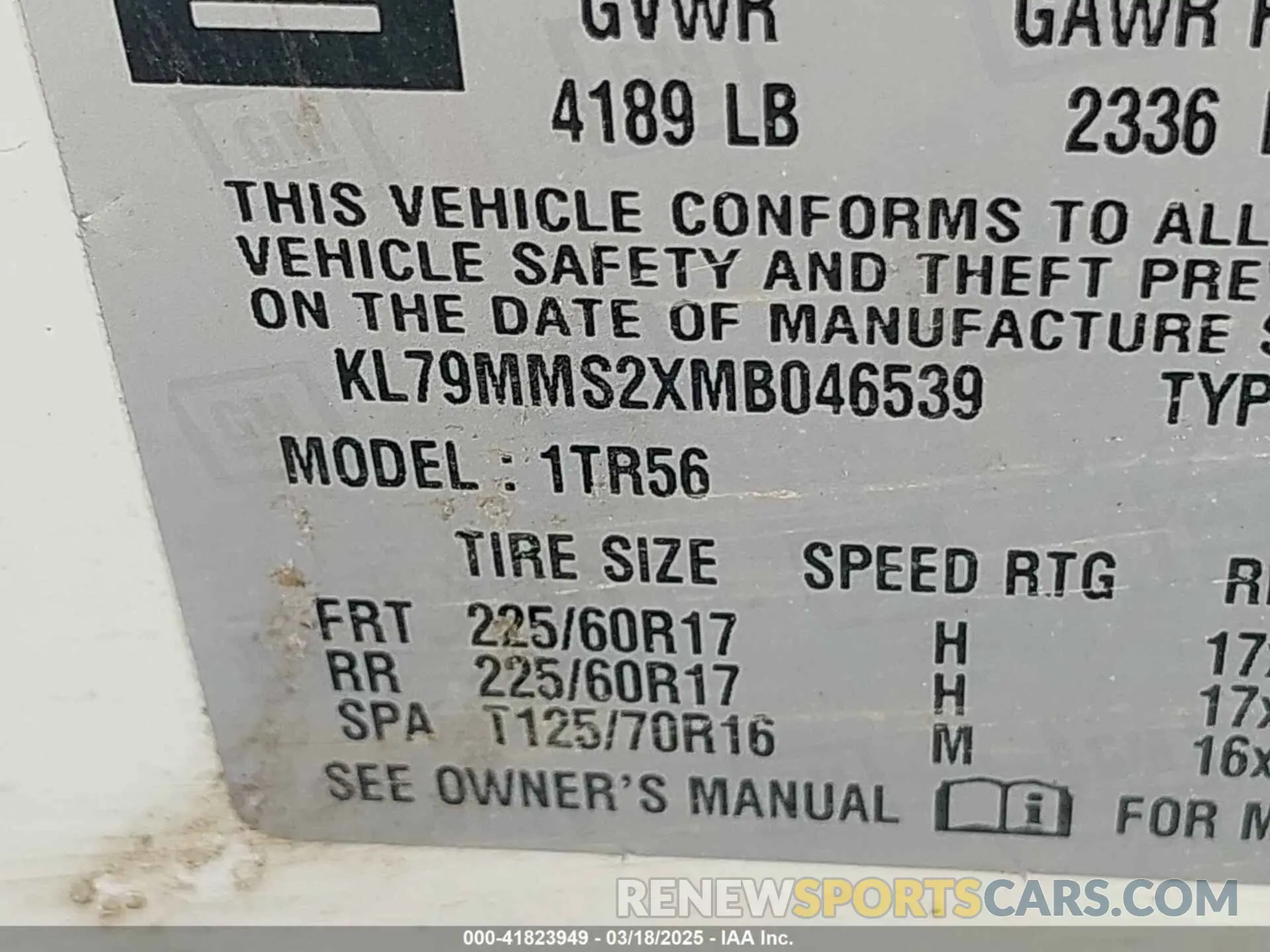 9 Photograph of a damaged car KL79MMS2XMB046539 CHEVROLET TRAILBLAZER 2021