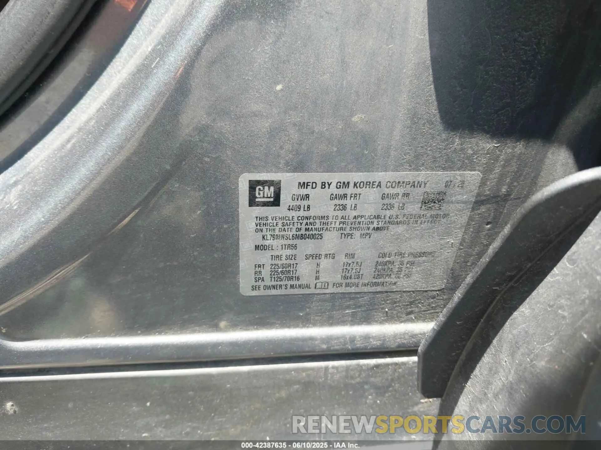 9 Photograph of a damaged car KL79MNSL6MB040025 CHEVROLET TRAILBLAZER 2021
