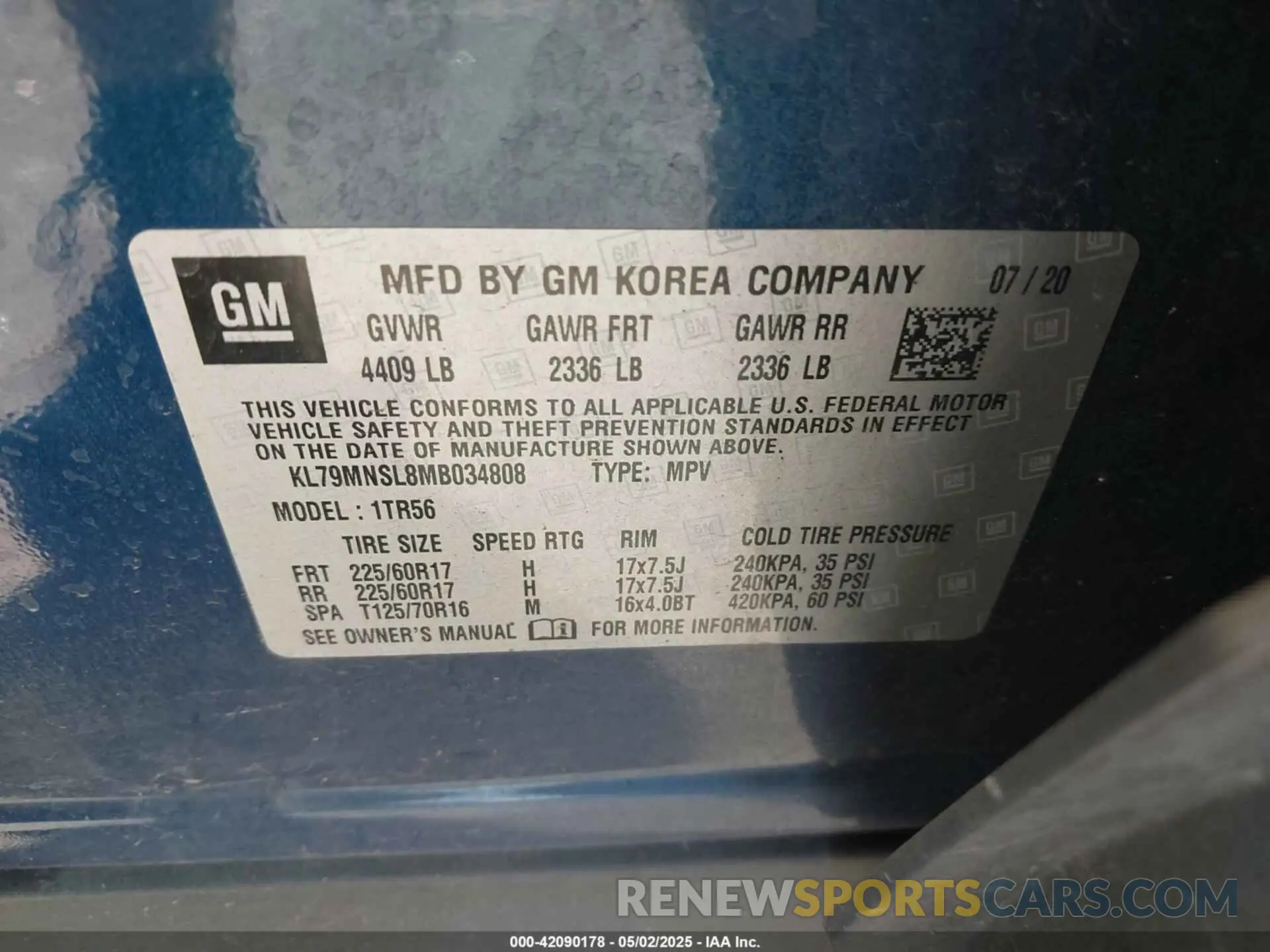 9 Photograph of a damaged car KL79MNSL8MB034808 CHEVROLET TRAILBLAZER 2021