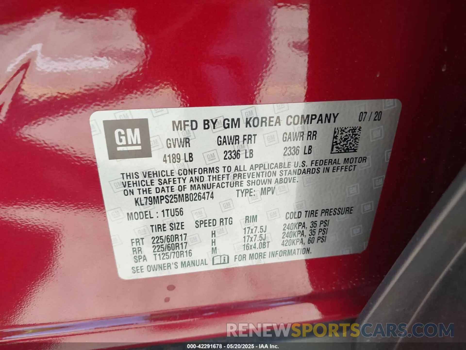 9 Photograph of a damaged car KL79MPS25MB026474 CHEVROLET TRAILBLAZER 2021
