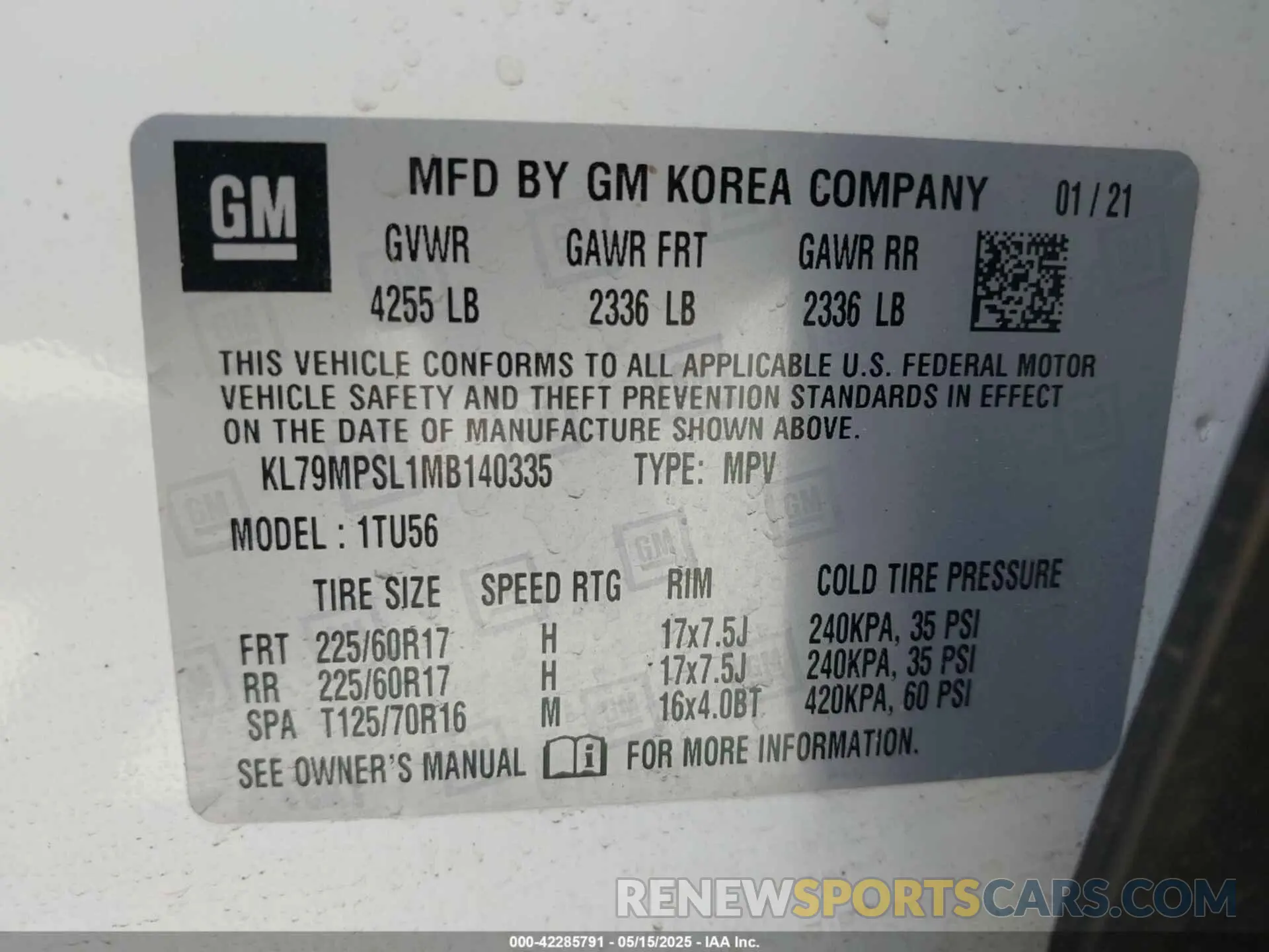 9 Photograph of a damaged car KL79MPSL1MB140335 CHEVROLET TRAILBLAZER 2021