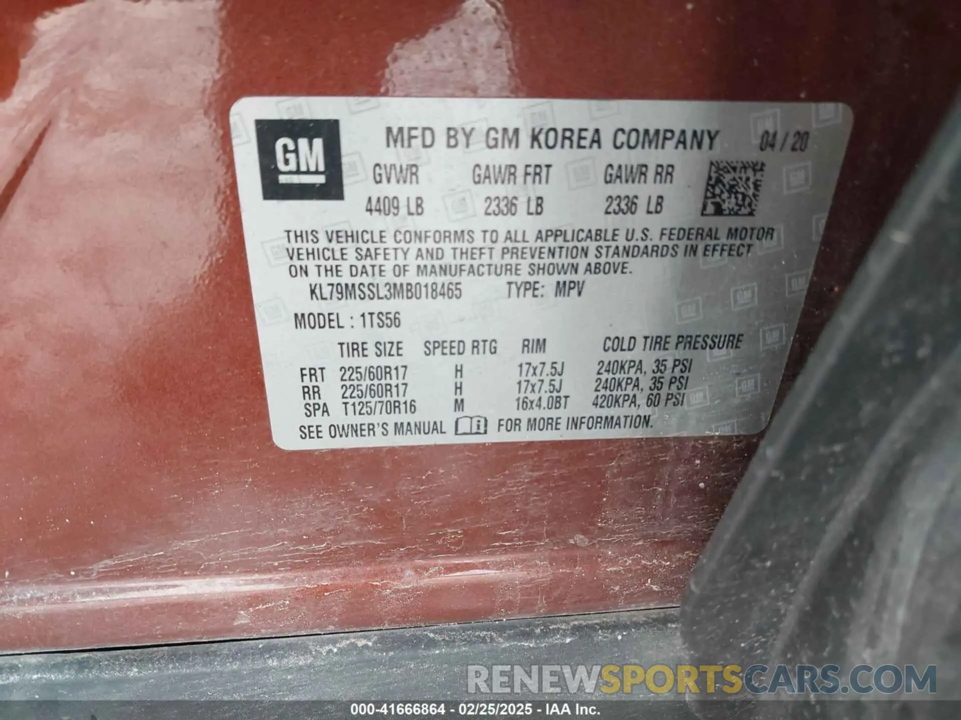 9 Photograph of a damaged car KL79MSSL3MB018465 CHEVROLET TRAILBLAZER 2021