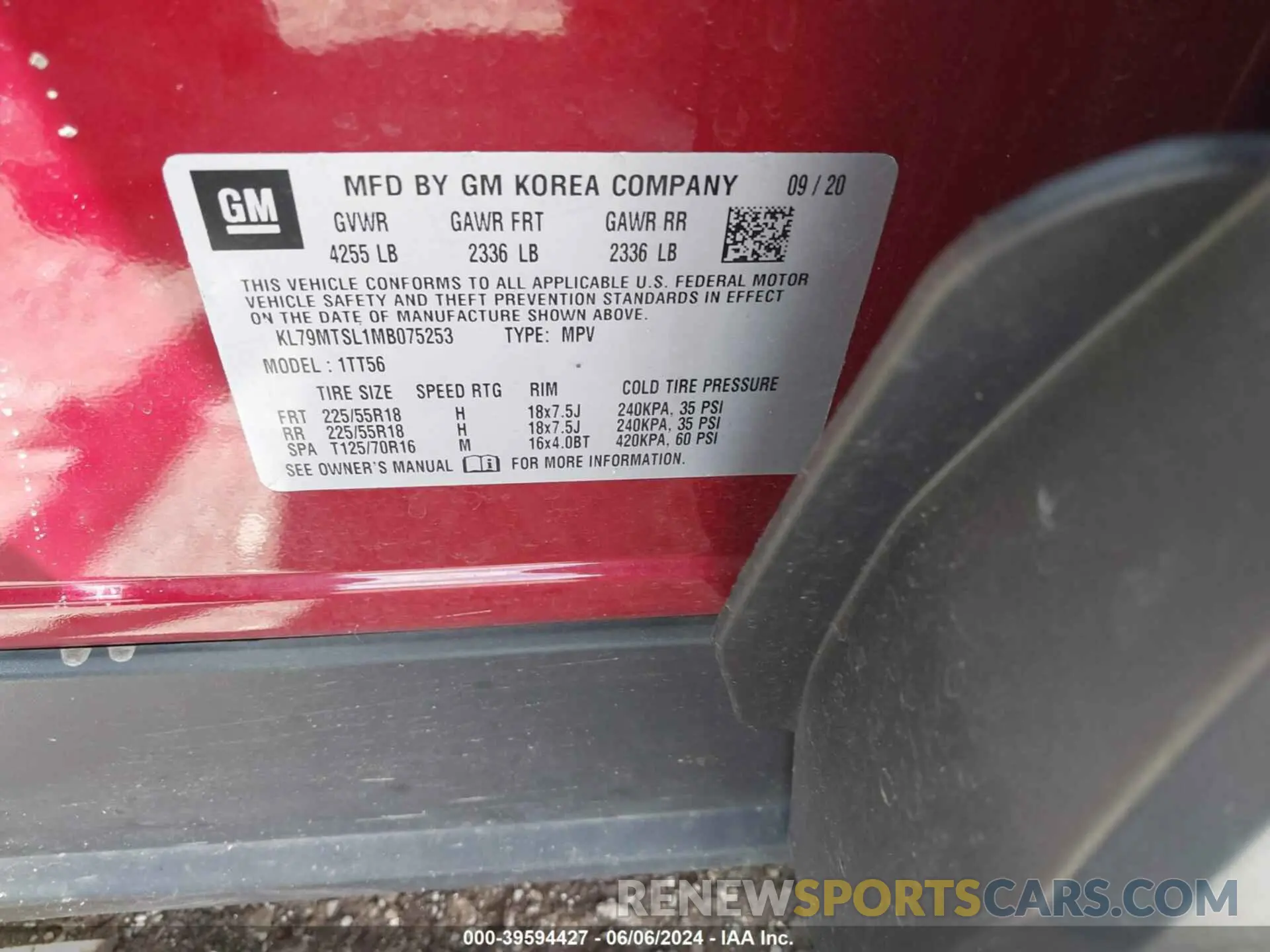 9 Photograph of a damaged car KL79MTSL1MB075253 CHEVROLET TRAILBLAZER 2021