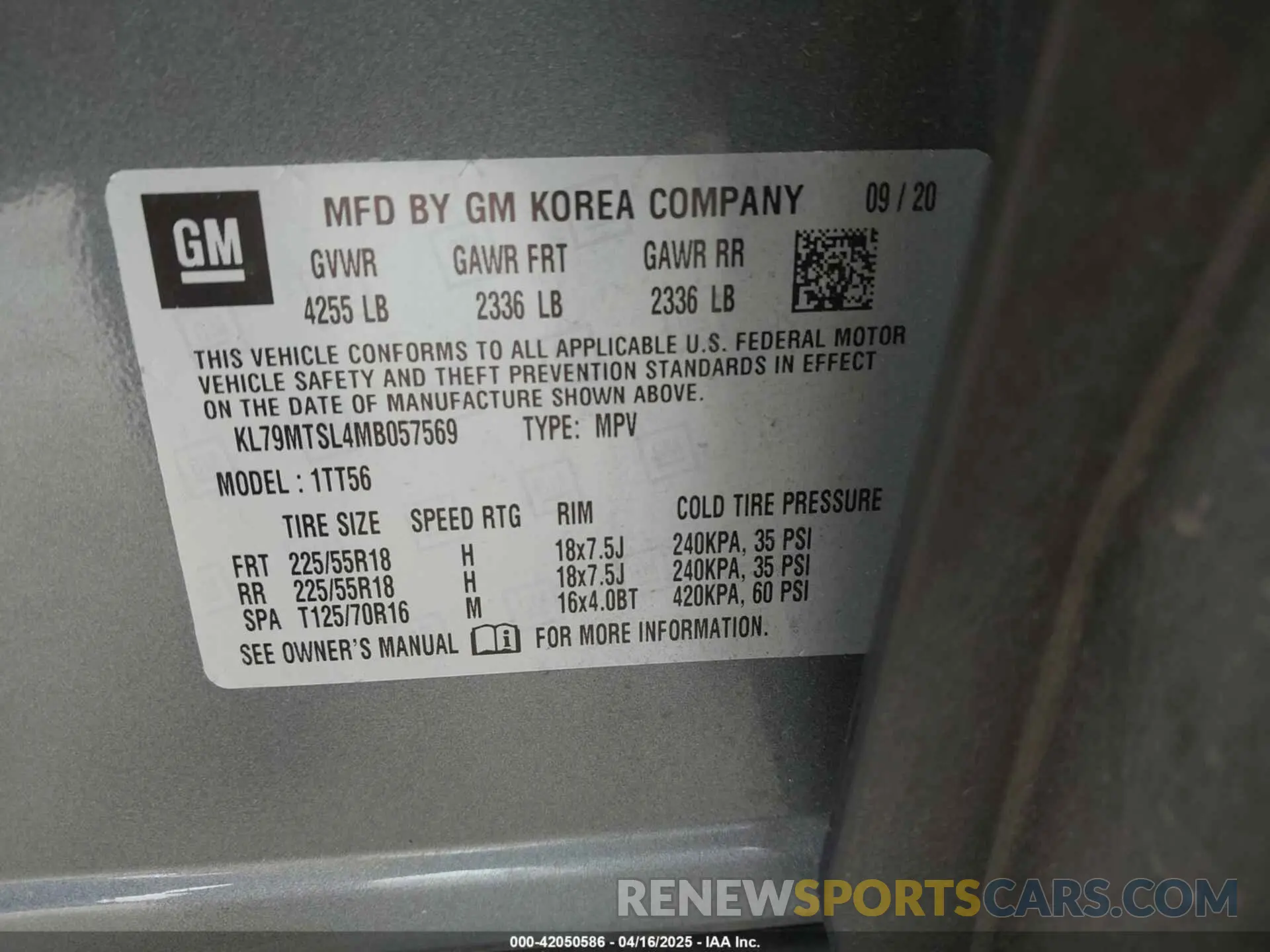 9 Photograph of a damaged car KL79MTSL4MB057569 CHEVROLET TRAILBLAZER 2021