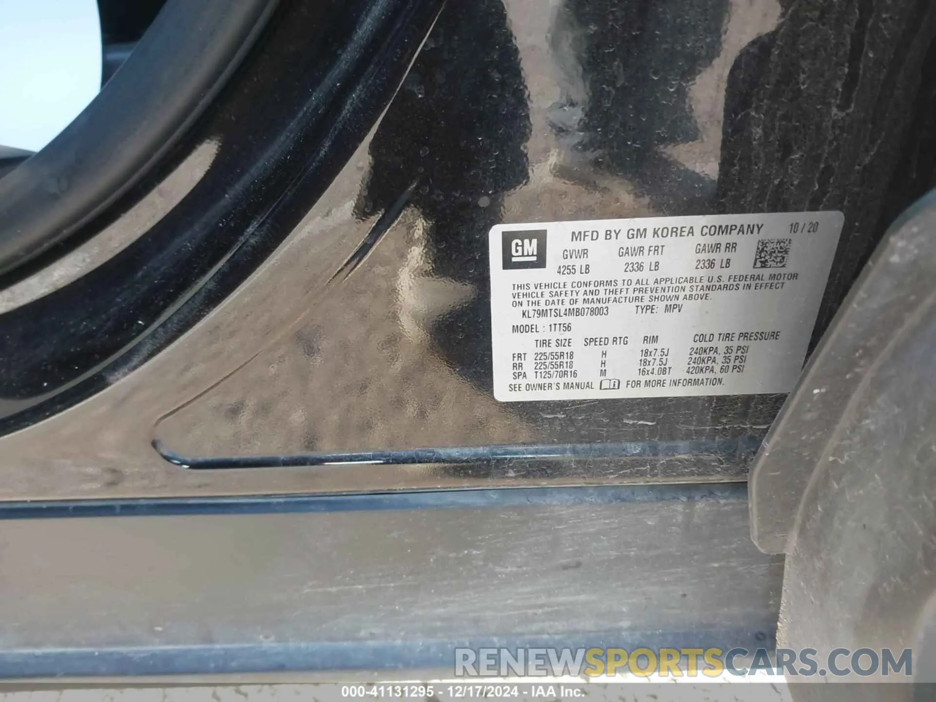 9 Photograph of a damaged car KL79MTSL4MB078003 CHEVROLET TRAILBLAZER 2021