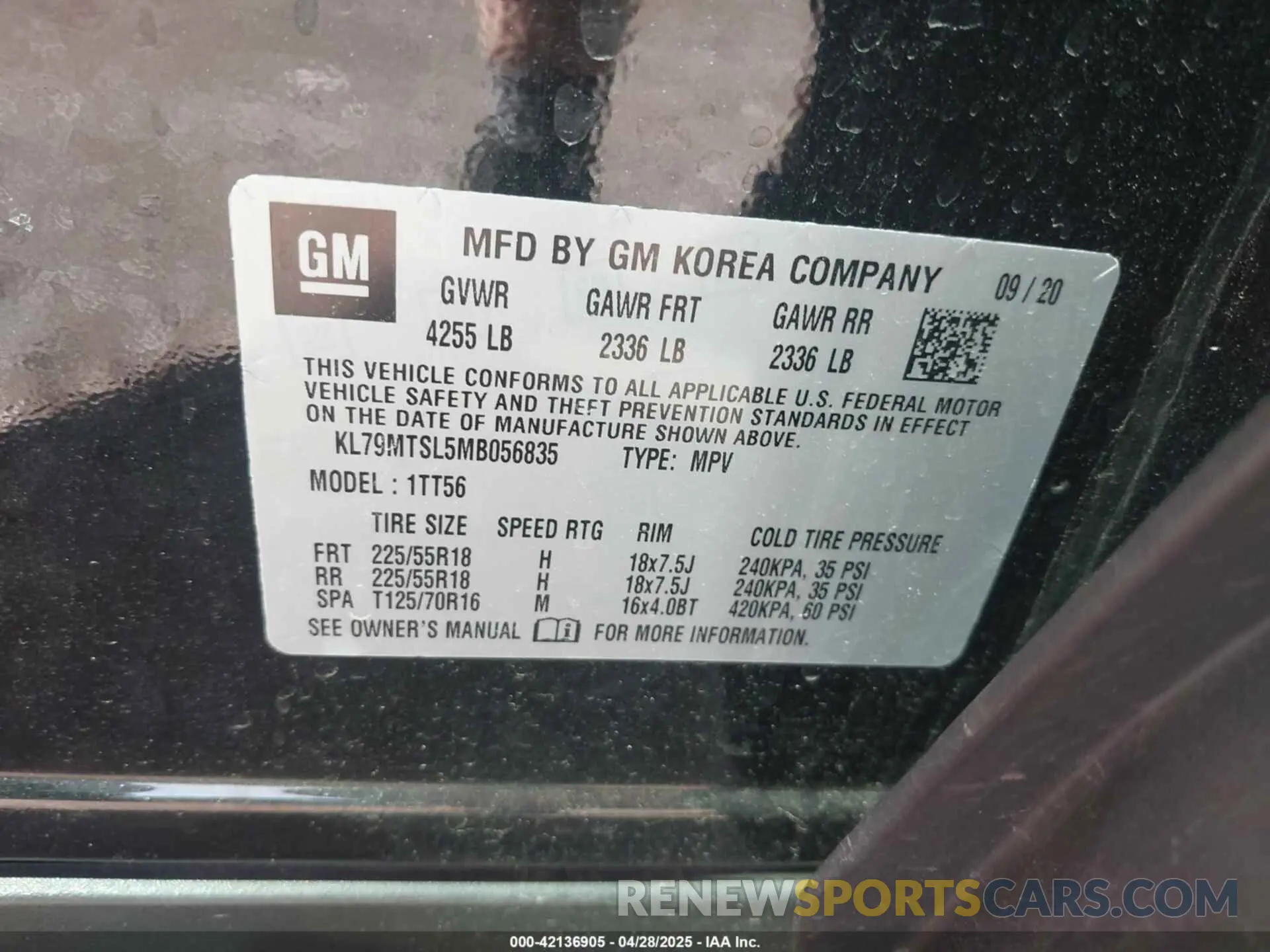 9 Photograph of a damaged car KL79MTSL5MB056835 CHEVROLET TRAILBLAZER 2021