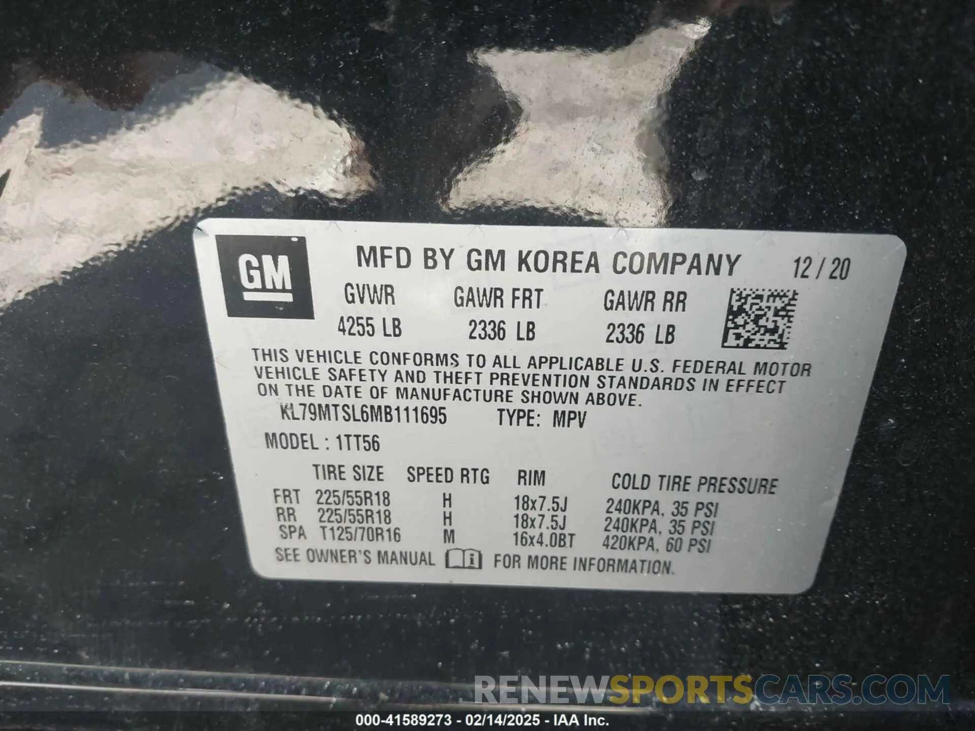 9 Photograph of a damaged car KL79MTSL6MB111695 CHEVROLET TRAILBLAZER 2021
