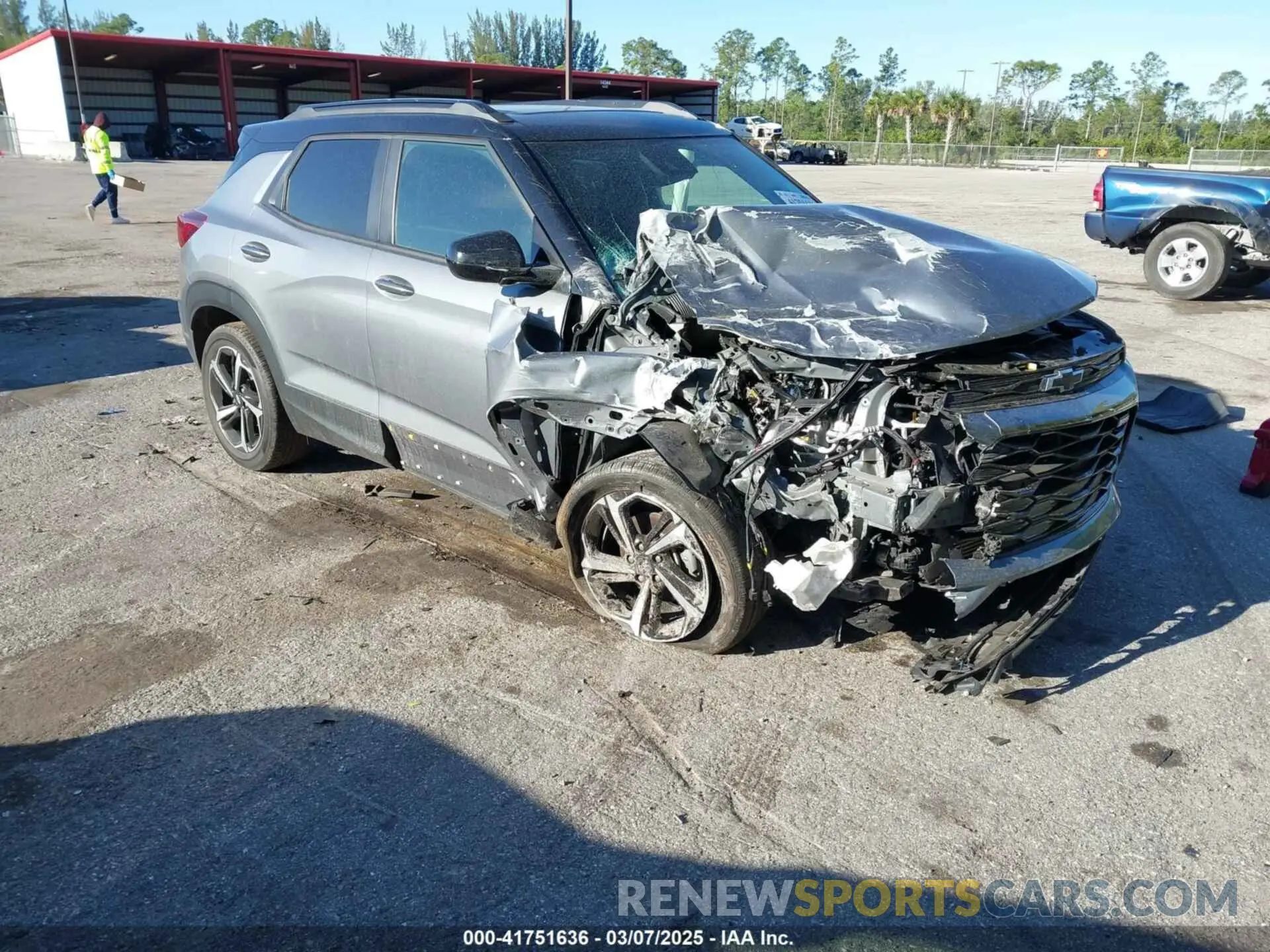 1 Photograph of a damaged car KL79MUSL5MB133239 CHEVROLET TRAILBLAZER 2021