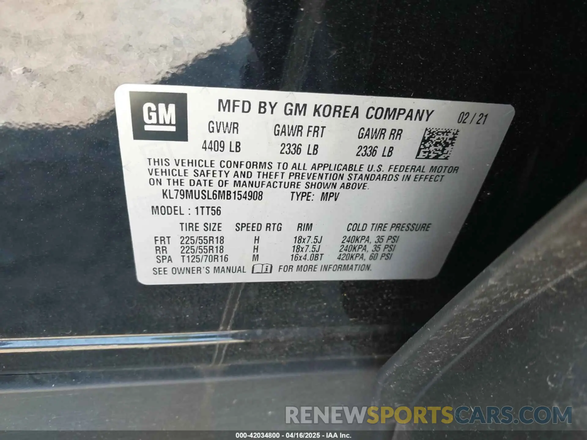 9 Photograph of a damaged car KL79MUSL6MB154908 CHEVROLET TRAILBLAZER 2021