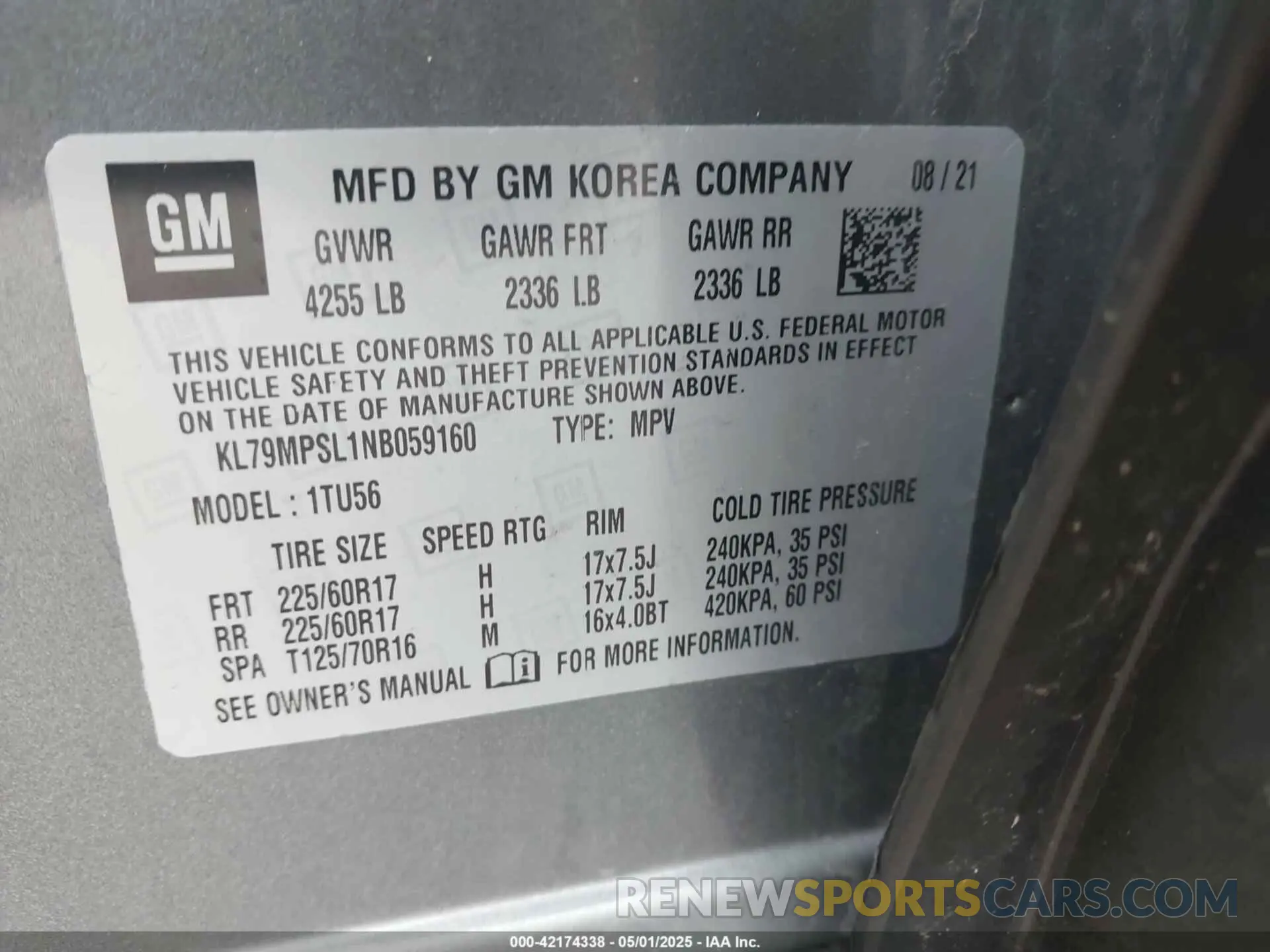 9 Photograph of a damaged car KL79MPSL1NB059160 CHEVROLET TRAILBLAZER 2022