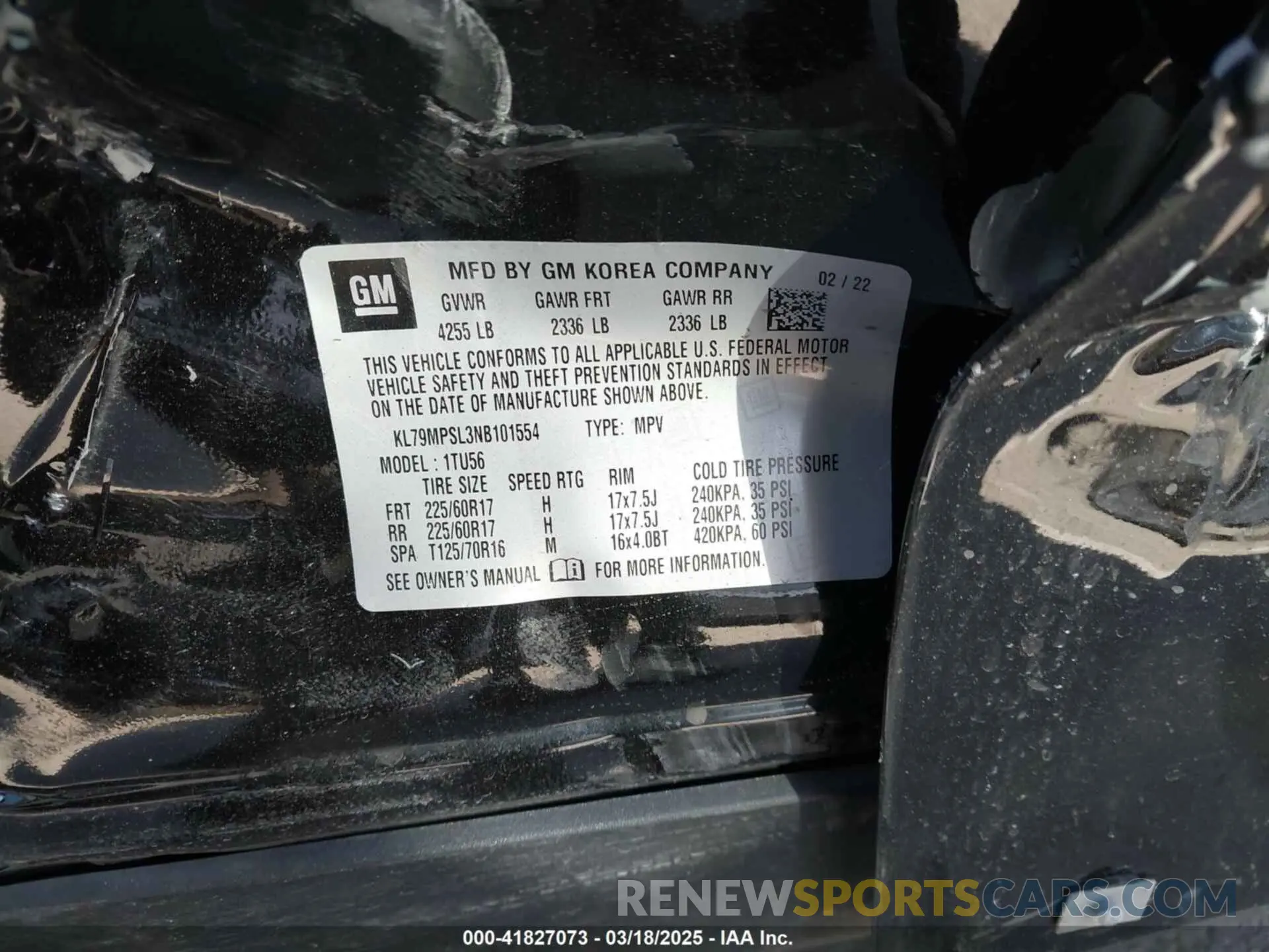 9 Photograph of a damaged car KL79MPSL3NB101554 CHEVROLET TRAILBLAZER 2022