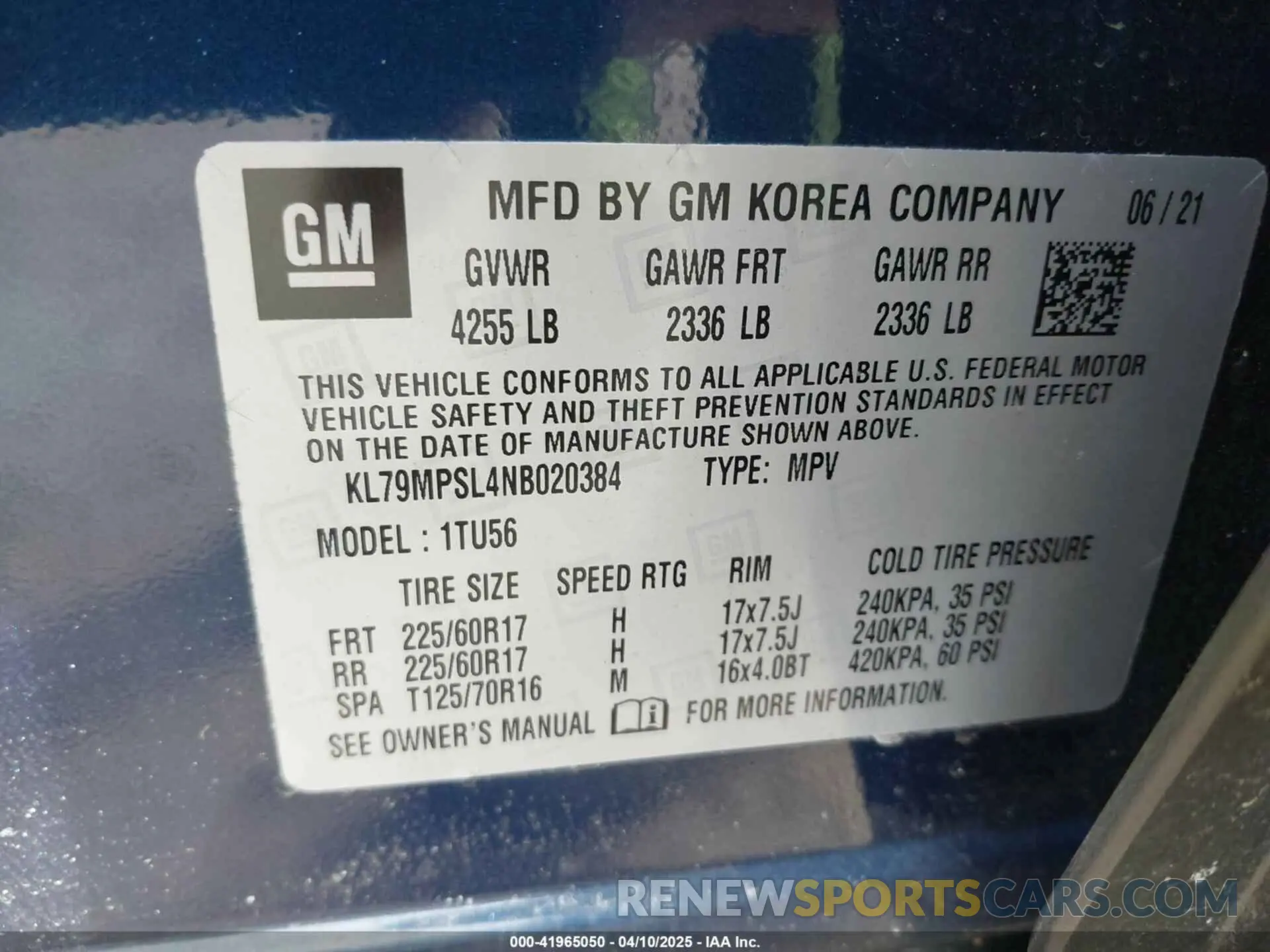 9 Photograph of a damaged car KL79MPSL4NB020384 CHEVROLET TRAILBLAZER 2022