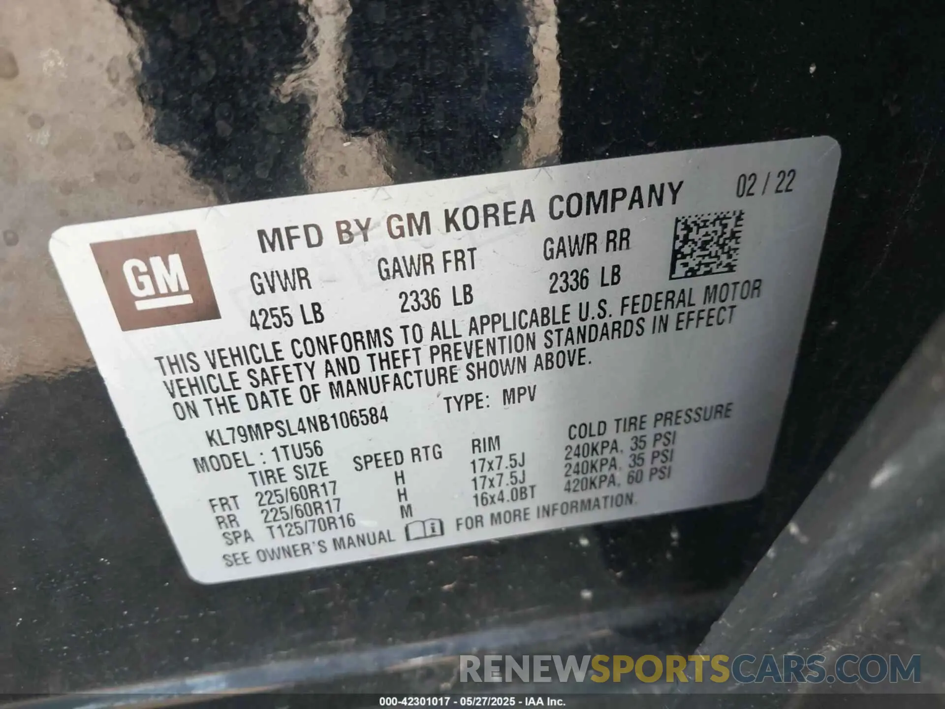 9 Photograph of a damaged car KL79MPSL4NB106584 CHEVROLET TRAILBLAZER 2022