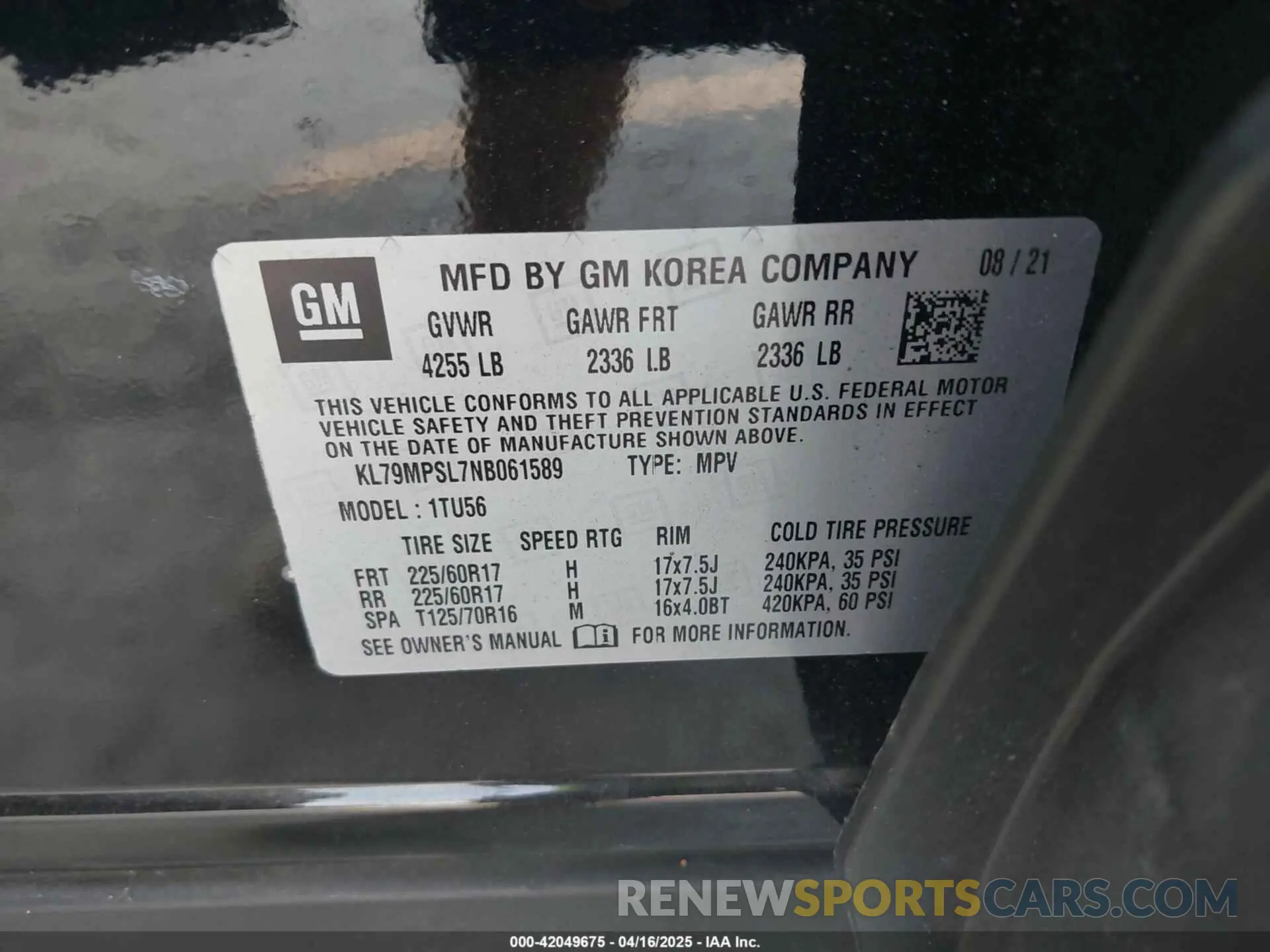 9 Photograph of a damaged car KL79MPSL7NB061589 CHEVROLET TRAILBLAZER 2022