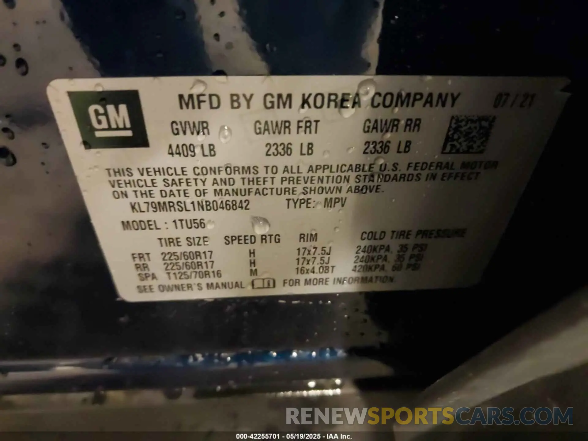 9 Photograph of a damaged car KL79MRSL1NB046842 CHEVROLET TRAILBLAZER 2022