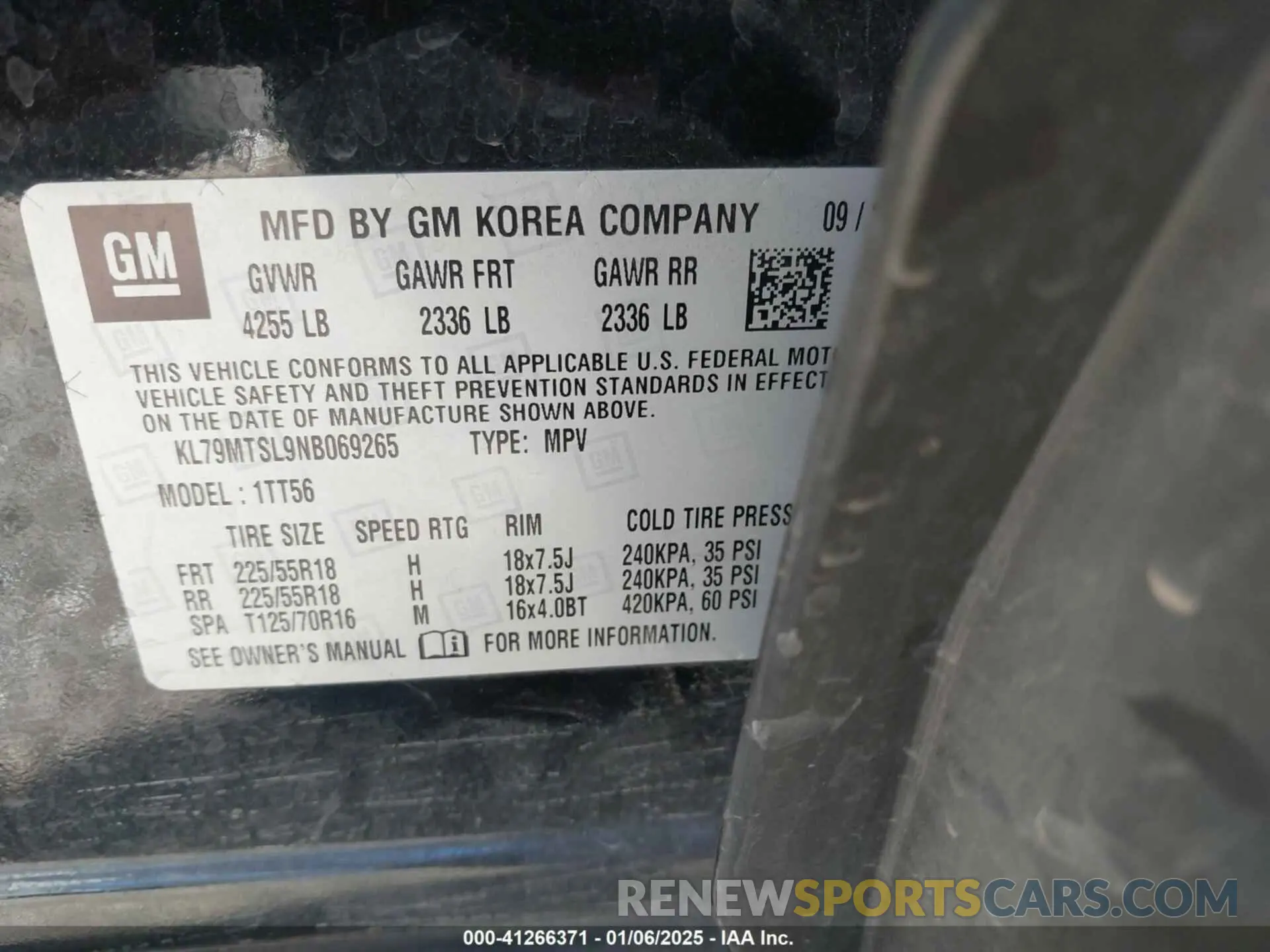 9 Photograph of a damaged car KL79MTSL9NB069265 CHEVROLET TRAILBLAZER 2022