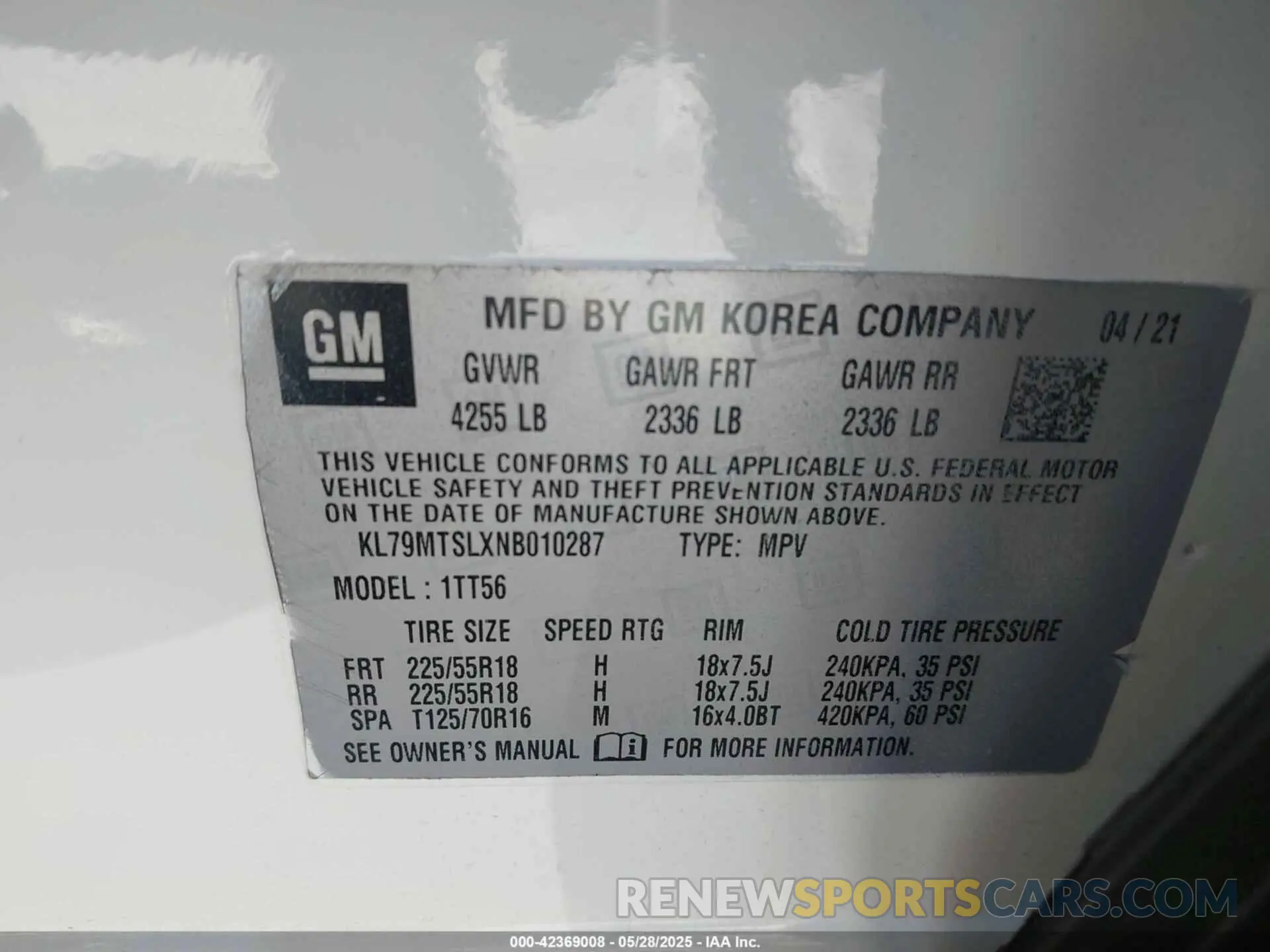 9 Photograph of a damaged car KL79MTSLXNB010287 CHEVROLET TRAILBLAZER 2022