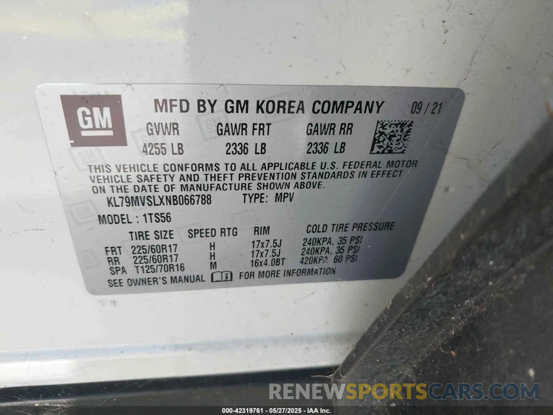 9 Photograph of a damaged car KL79MVSLXNB066788 CHEVROLET TRAILBLAZER 2022