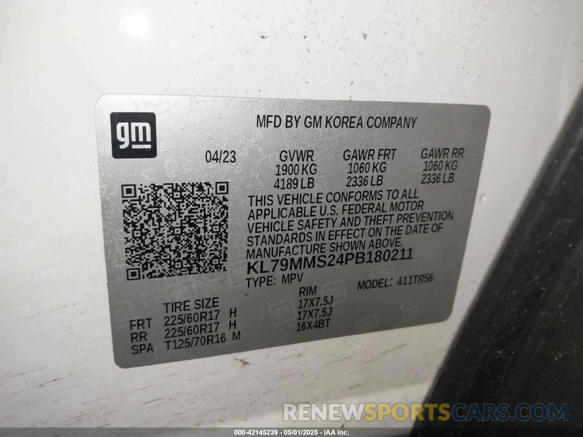 9 Photograph of a damaged car KL79MMS24PB180211 CHEVROLET TRAILBLAZER 2023