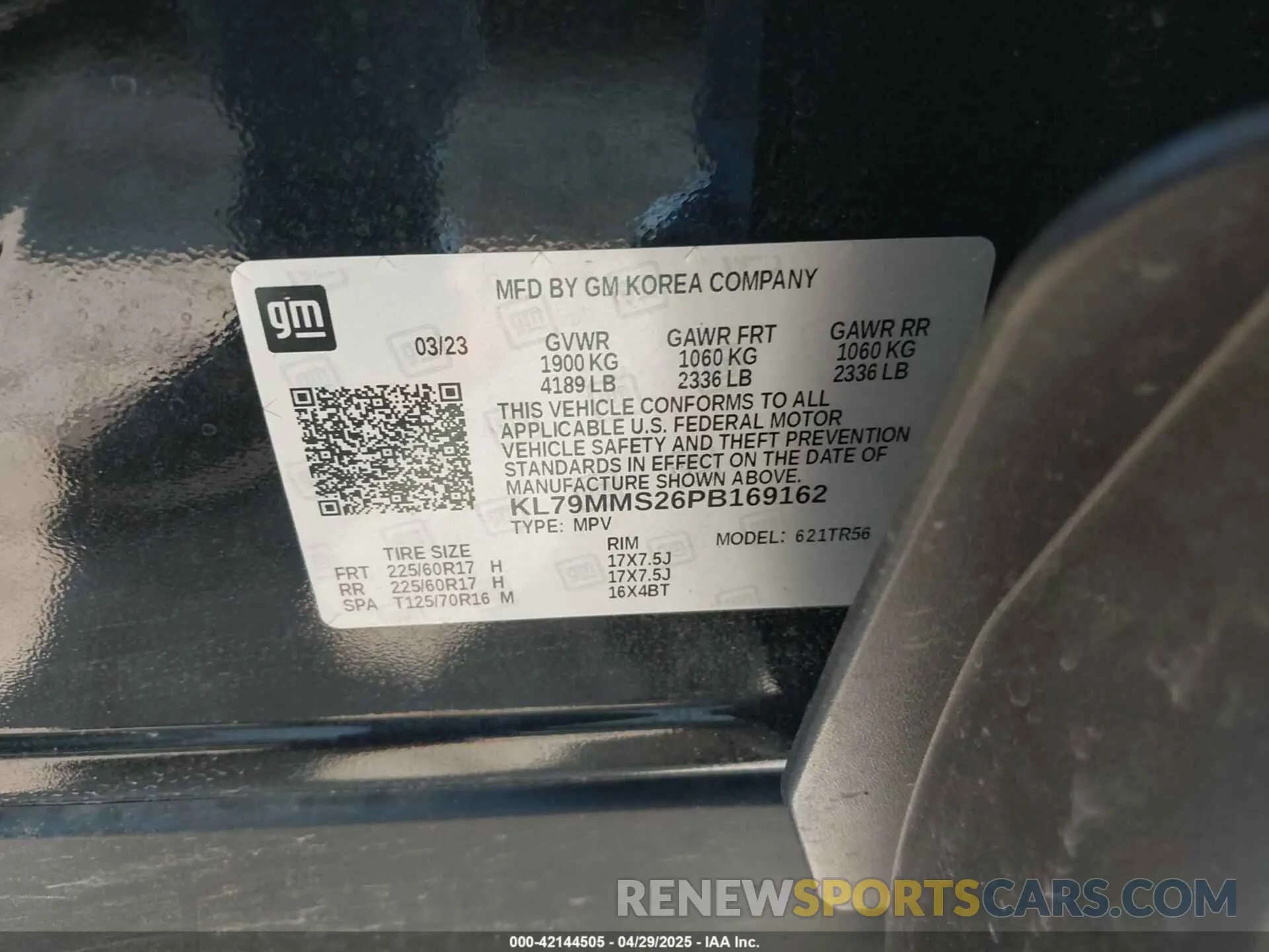 9 Photograph of a damaged car KL79MMS26PB169162 CHEVROLET TRAILBLAZER 2023