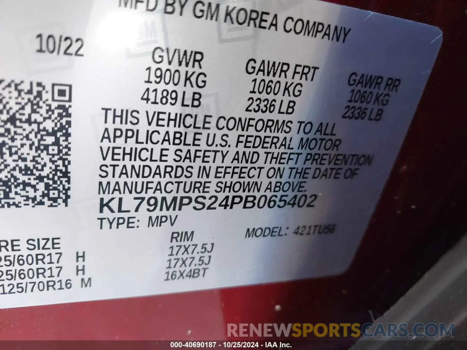 9 Photograph of a damaged car KL79MPS24PB065402 CHEVROLET TRAILBLAZER 2023