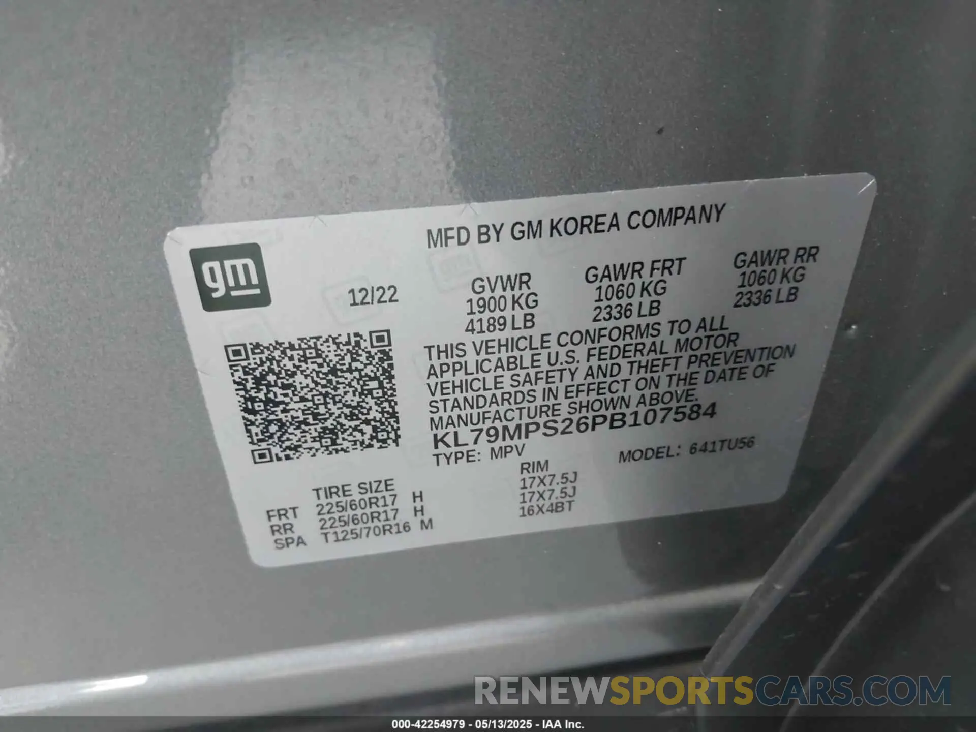 9 Photograph of a damaged car KL79MPS26PB107584 CHEVROLET TRAILBLAZER 2023