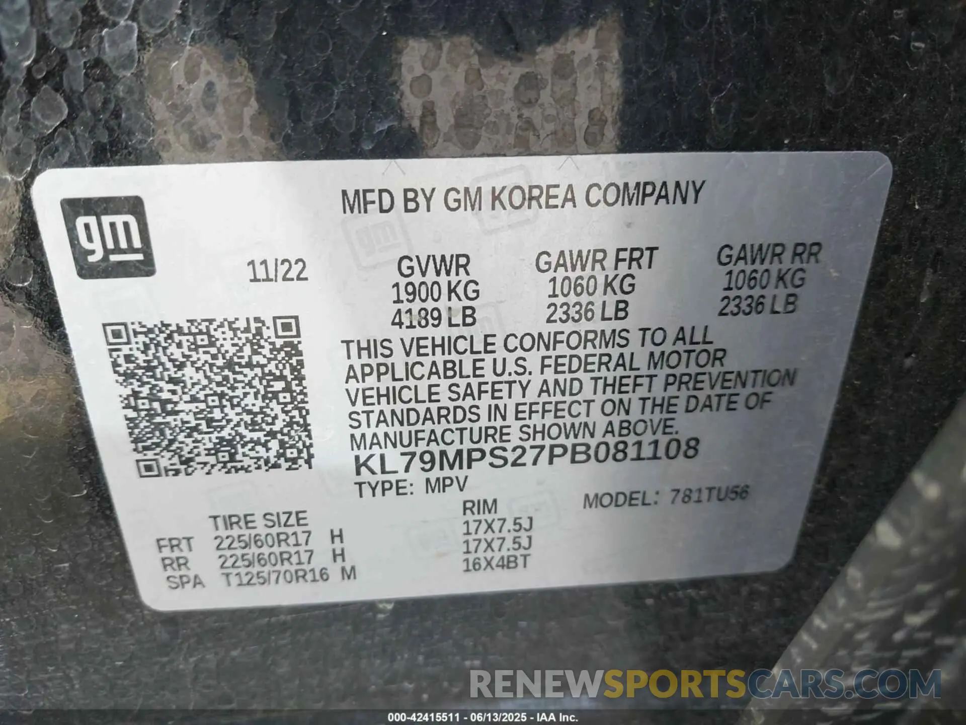 9 Photograph of a damaged car KL79MPS27PB081108 CHEVROLET TRAILBLAZER 2023