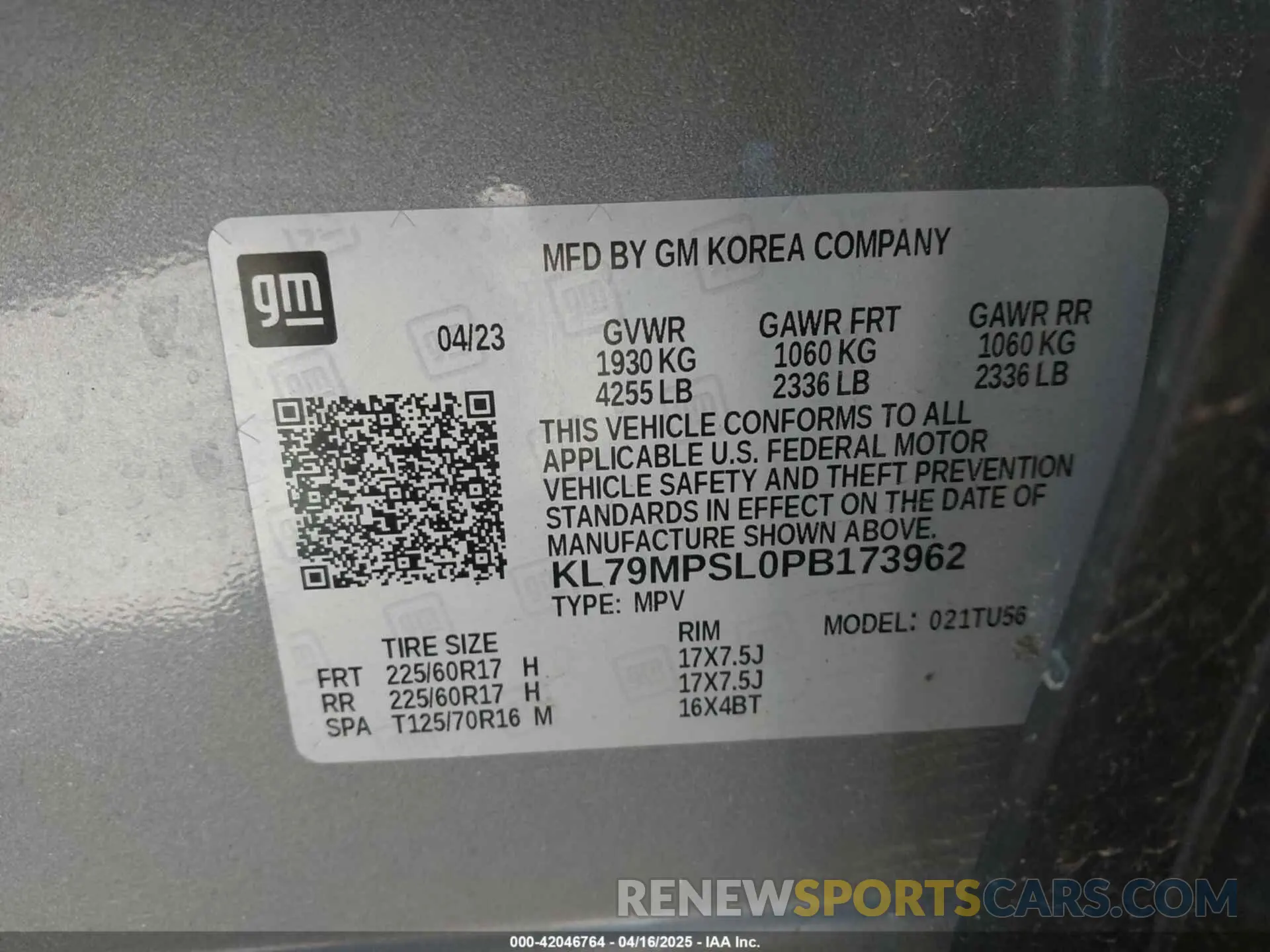 9 Photograph of a damaged car KL79MPSL0PB173962 CHEVROLET TRAILBLAZER 2023